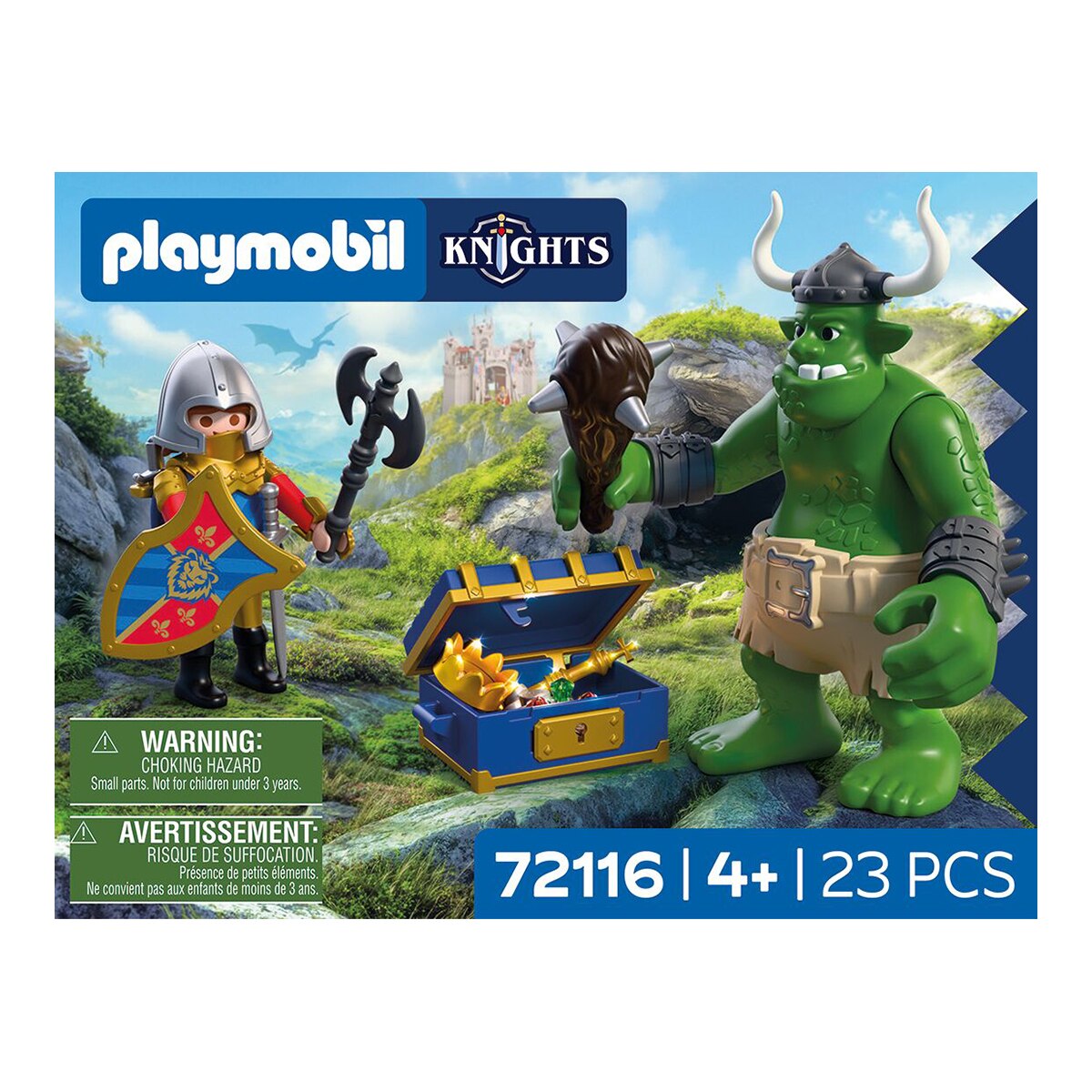 Cavaleiros Troll com o tesouro do cavaleiro Leão Playmobil 4