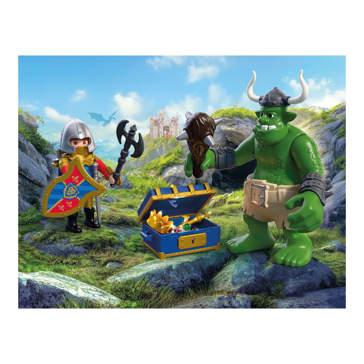 Cavaleiros Troll com o tesouro do cavaleiro Leão Playmobil 5