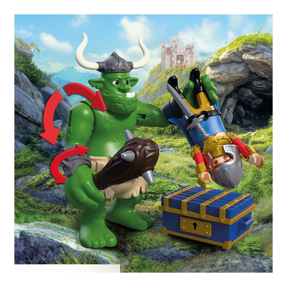 Cavaleiros Troll com o tesouro do cavaleiro Leão Playmobil 6