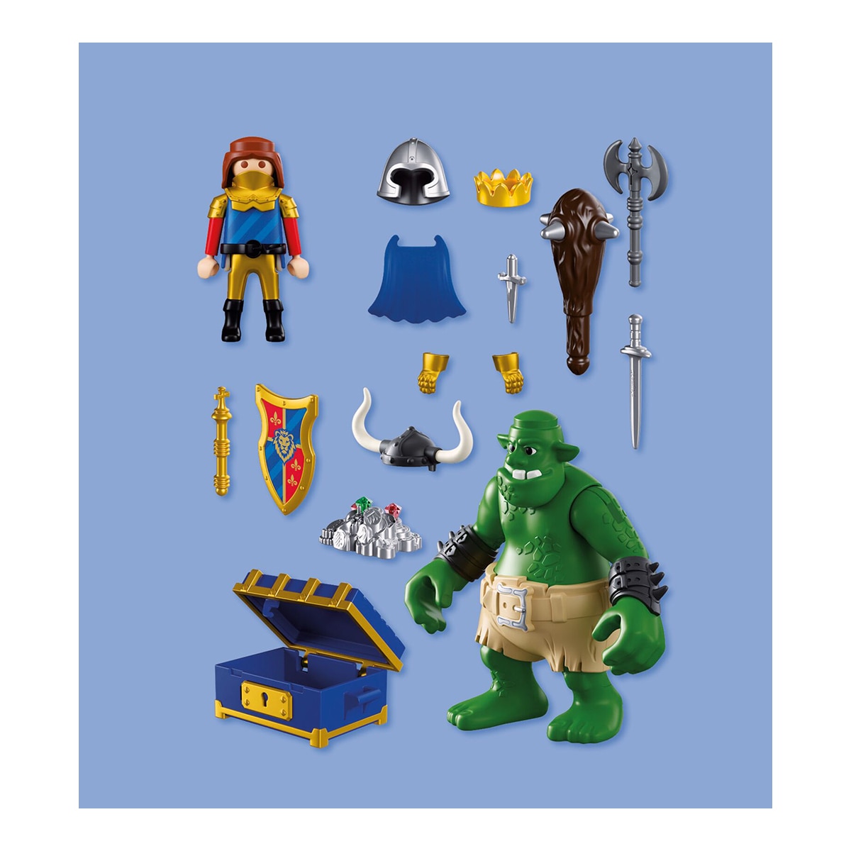 Cavaleiros Troll com o tesouro do cavaleiro Leão Playmobil 7