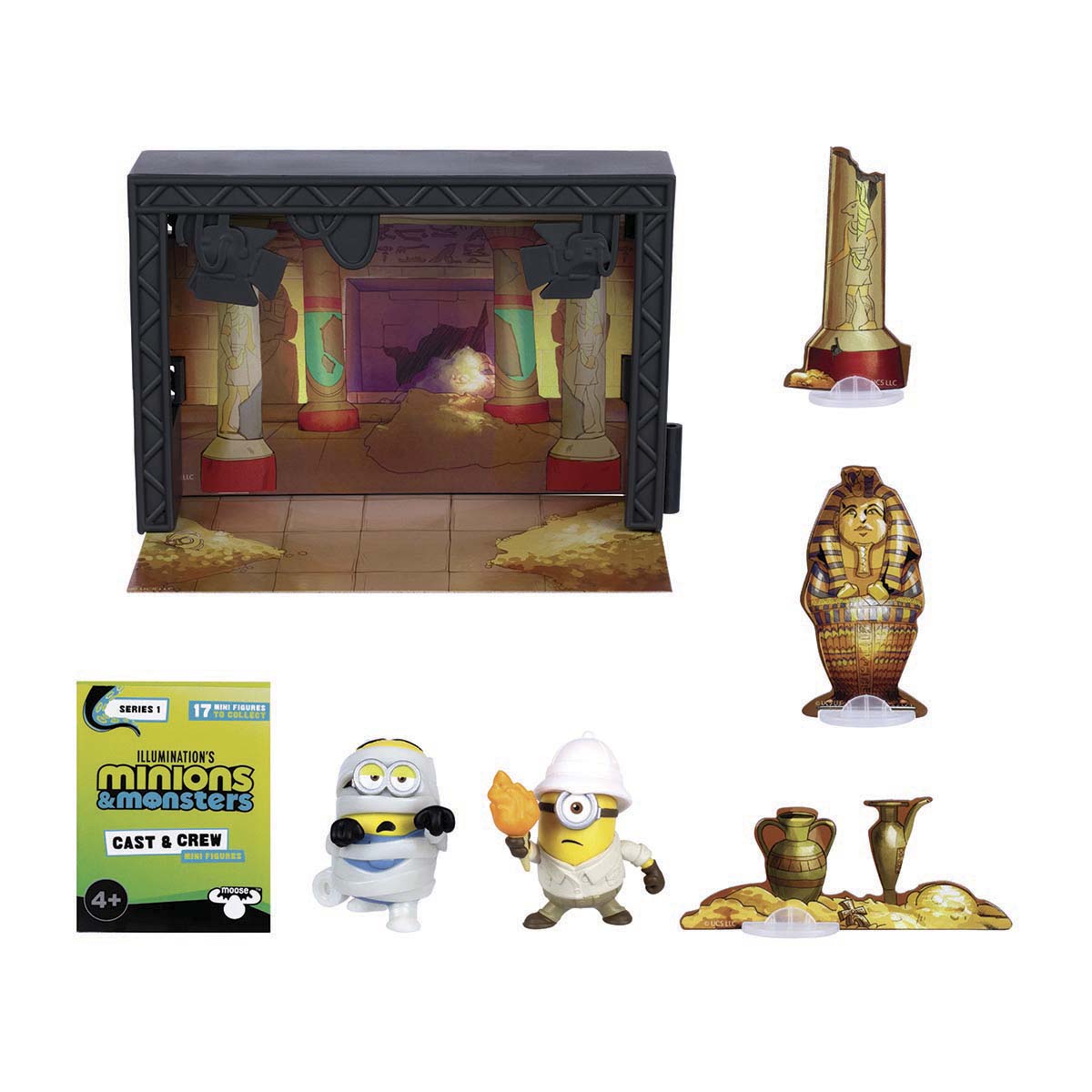 Minifigura reparto y equipo + plató Minions & Monsters Illumination modelos surtidos 8