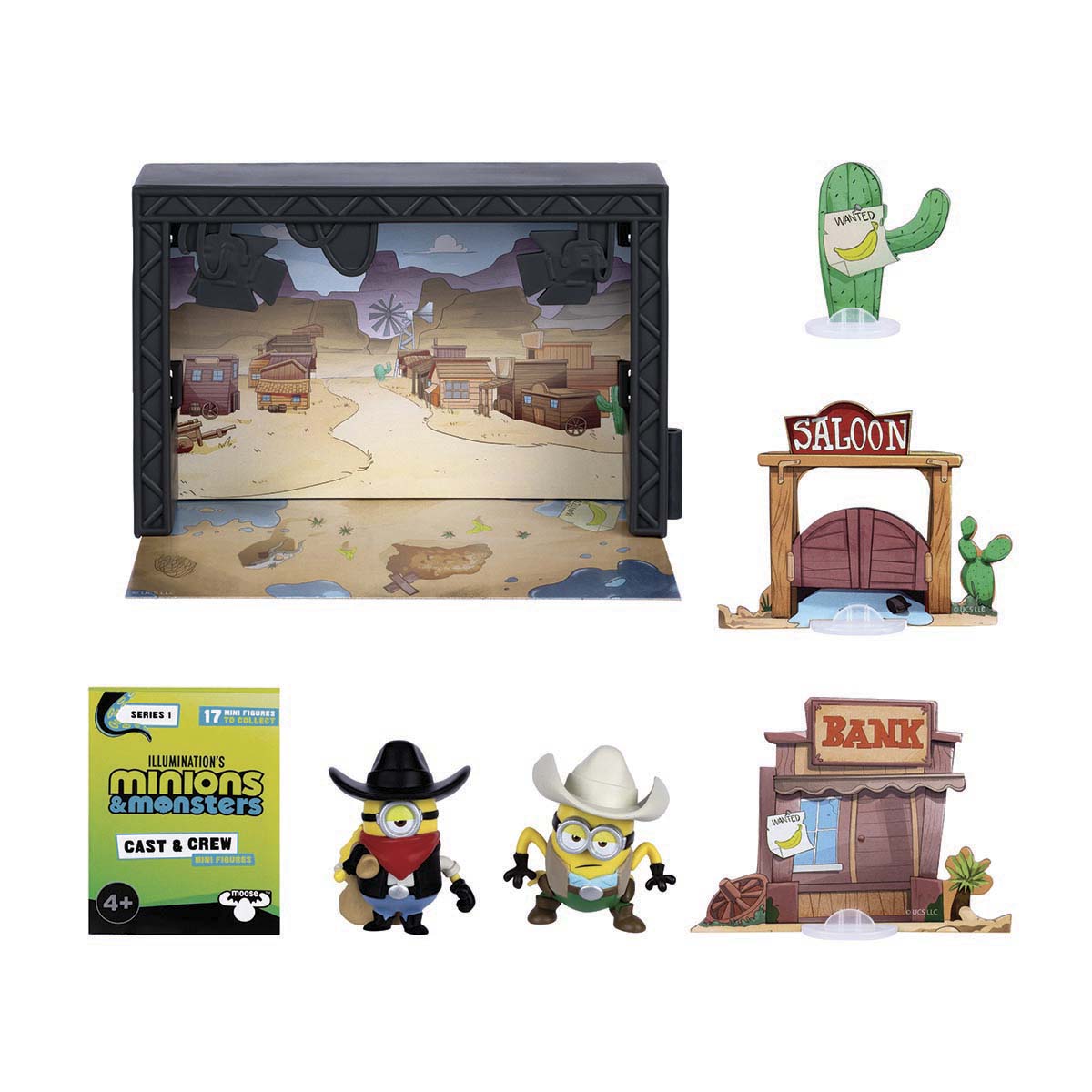 Minifigura reparto y equipo + plató Minions & Monsters Illumination modelos surtidos 10