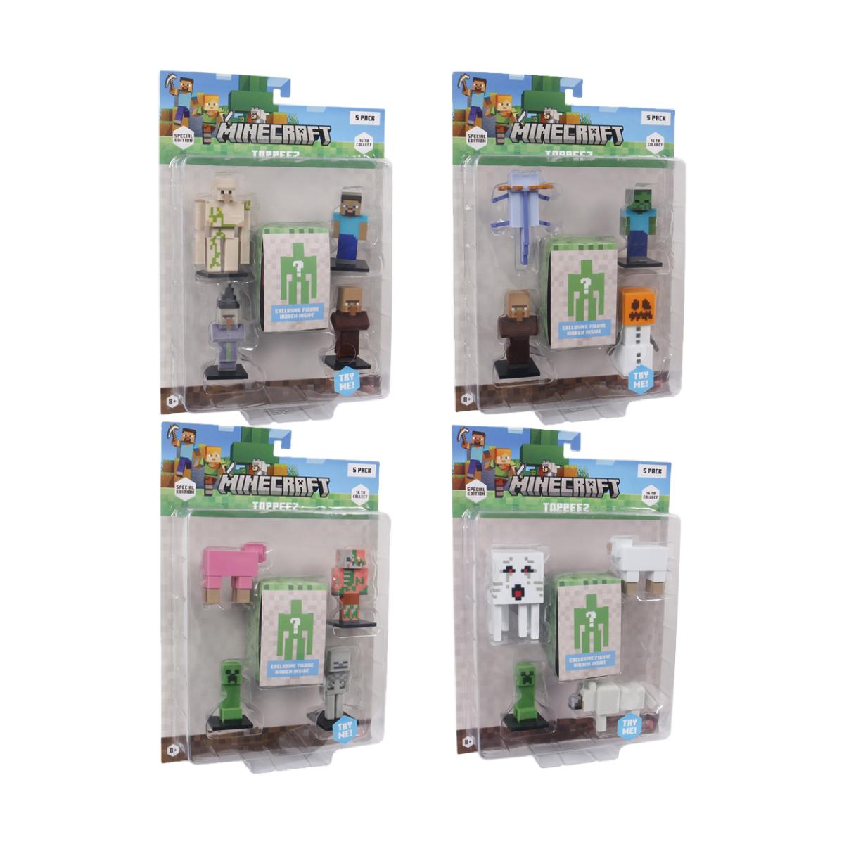 Figura Minecraft Toppeez edición especial pack de 5 Minecraft Bizak modelos surtidos 1