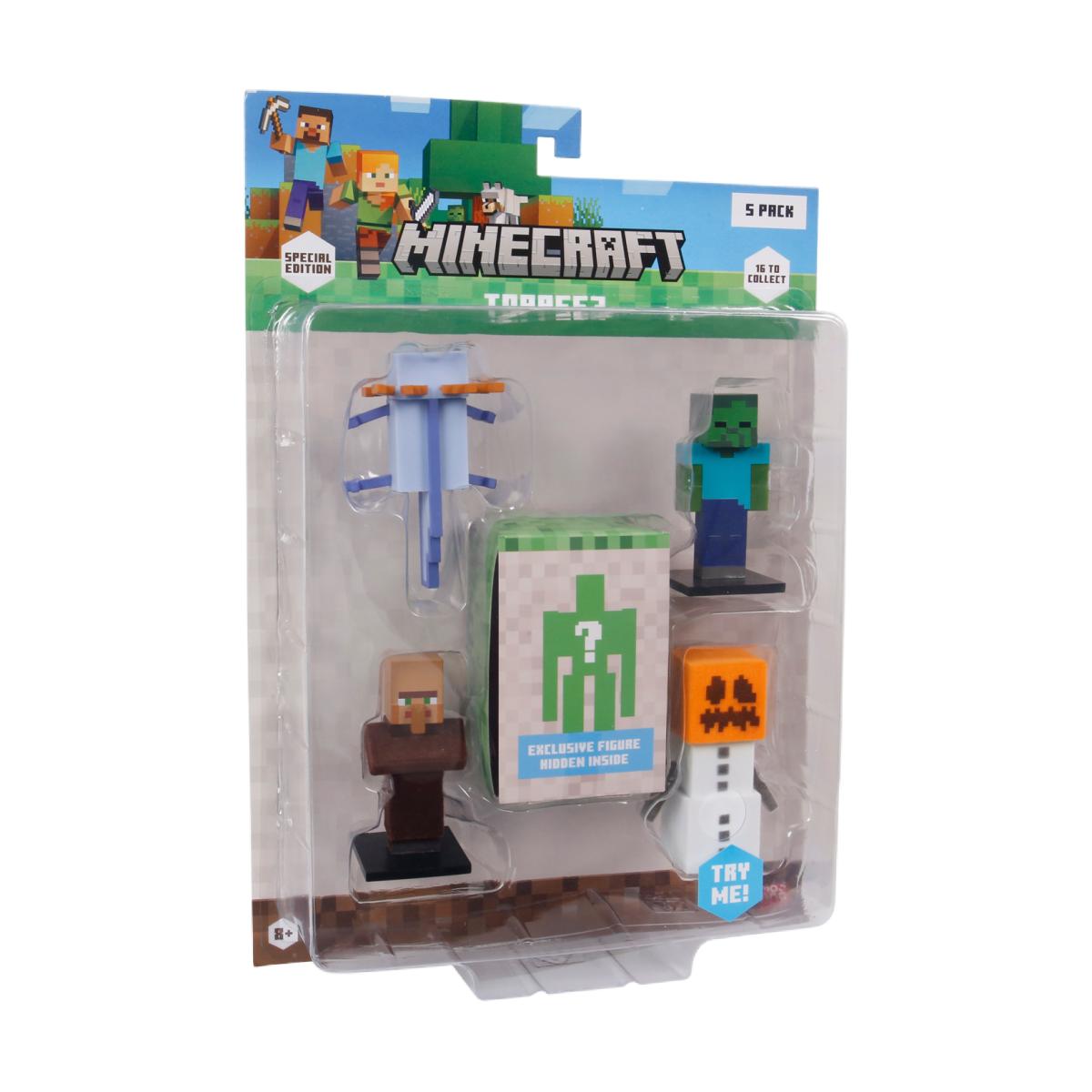 Figura Minecraft Toppeez edición especial pack de 5 Minecraft Bizak modelos surtidos 2