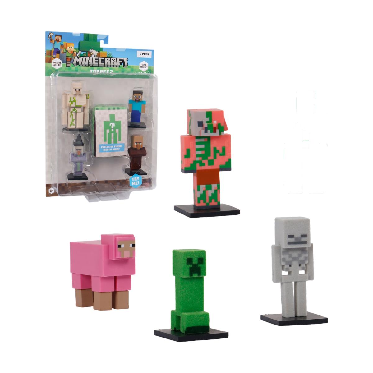 Figura Minecraft Toppeez edición especial pack de 5 Minecraft Bizak modelos surtidos 26