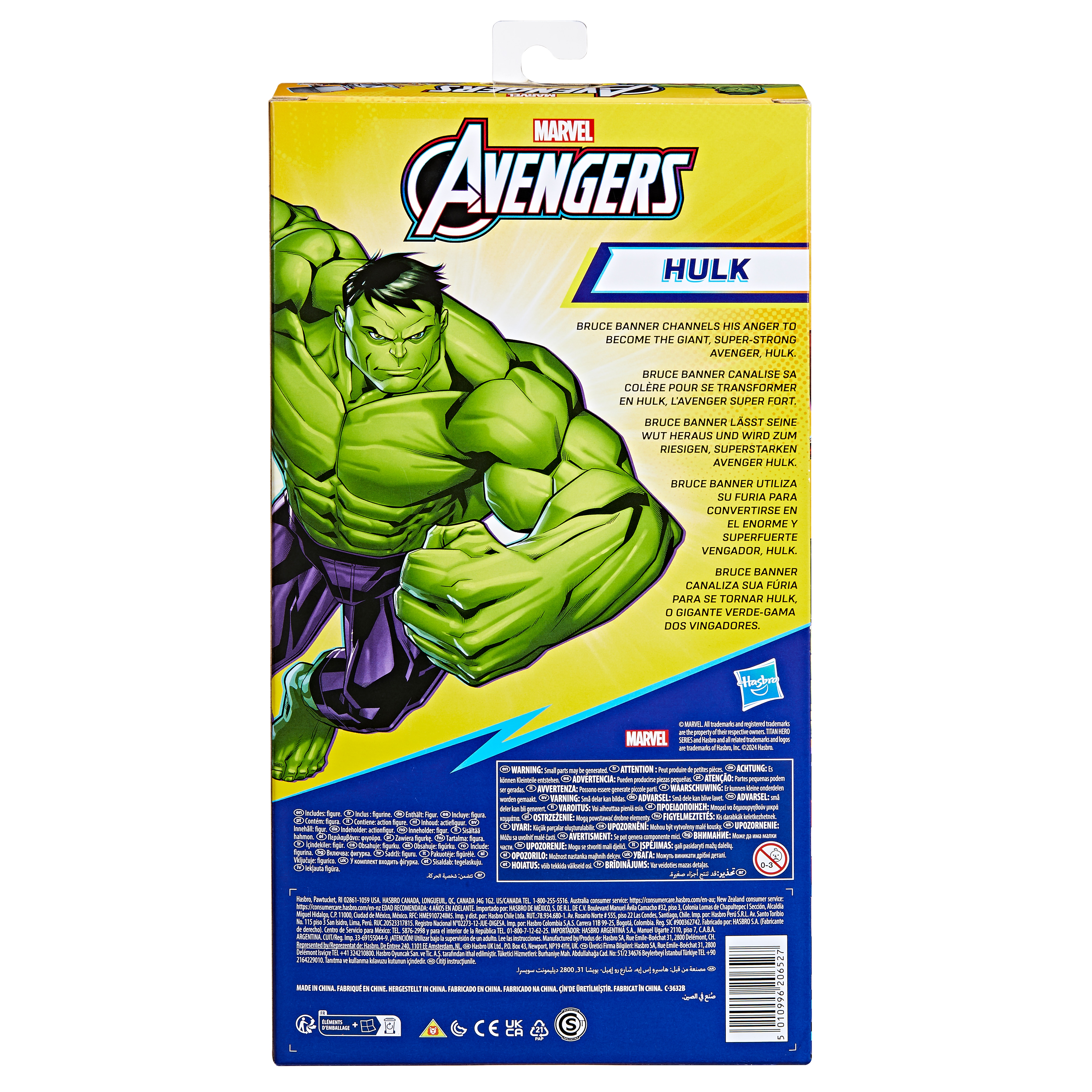 Figura titan hero deluxe Hulk Marvel Los Vengadores 3