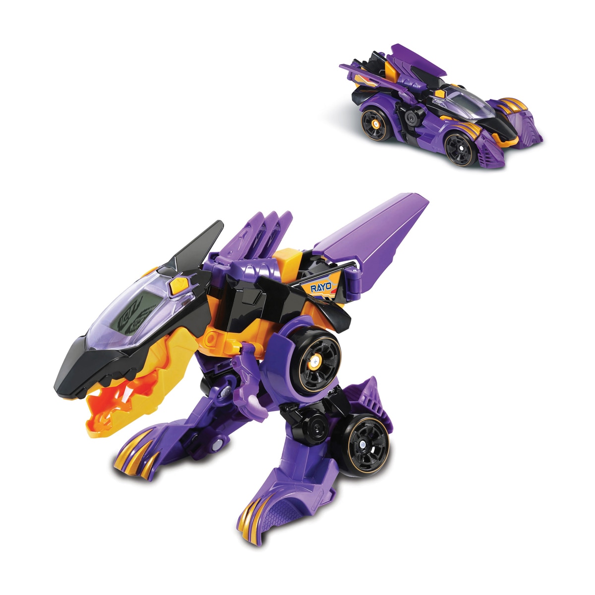 VTech – Switch&Go Dinos, Rayo el espinosaurio bólido de carreras, Dinosaurios que se transforman en vehículos VTech.