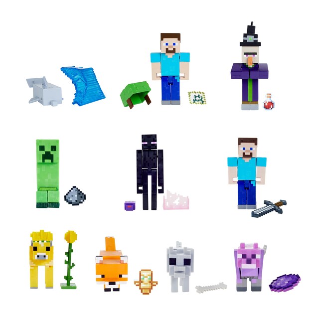 Figura articulada de juguete con cubos de papel para construir Minecraft modelos surtidos
