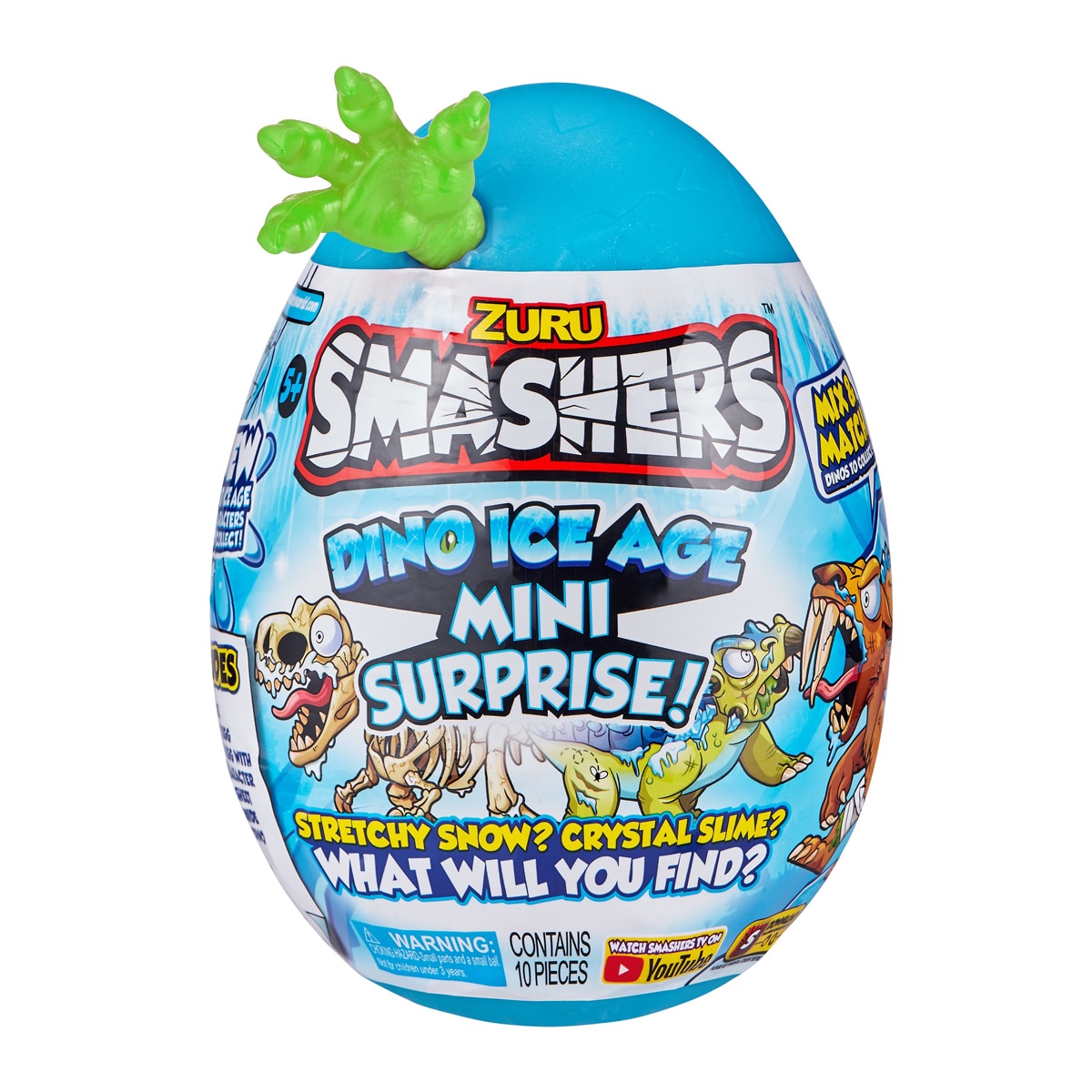 Imagen 0 de Huevo sorpresa medio Dinosaurios Dino Ice Smashers Bizak modelos surtidos