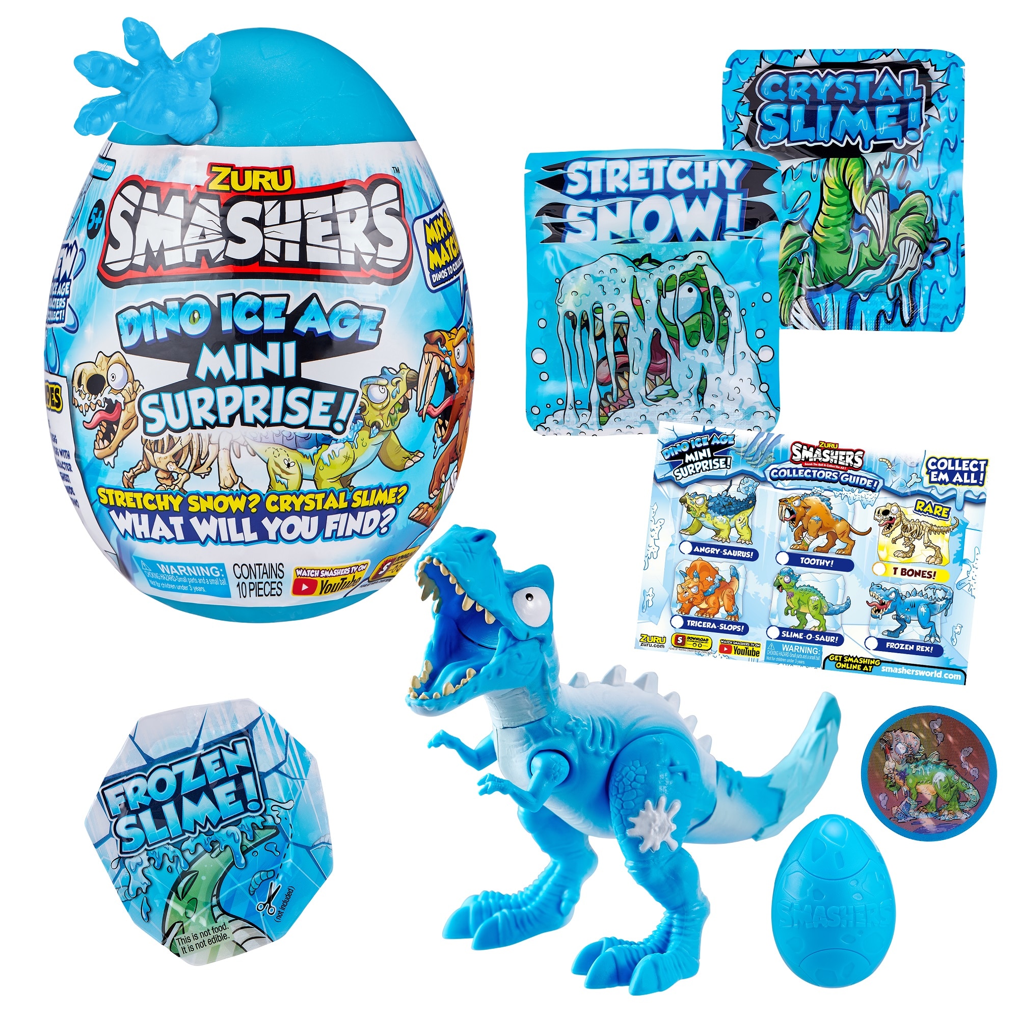 Huevo sorpresa medio Dinosaurios Dino Ice Smashers Bizak modelos surtidos 3