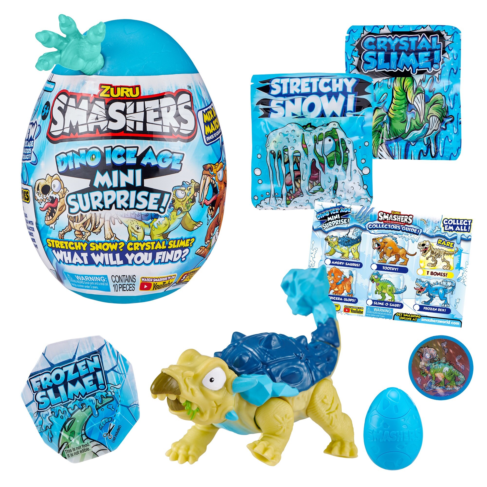 Huevo sorpresa medio Dinosaurios Dino Ice Smashers Bizak modelos surtidos 6