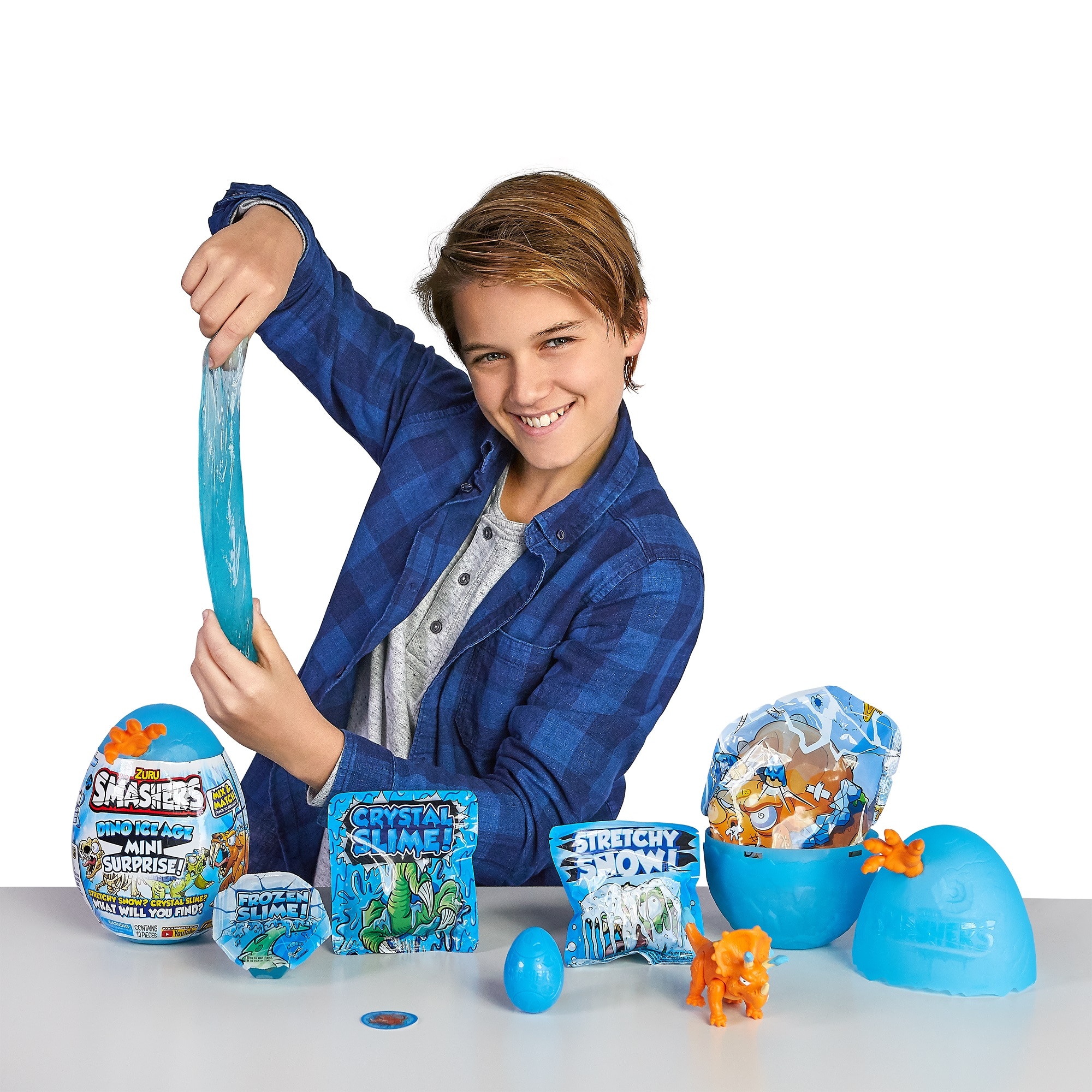 Huevo sorpresa medio Dinosaurios Dino Ice Smashers Bizak modelos surtidos 9