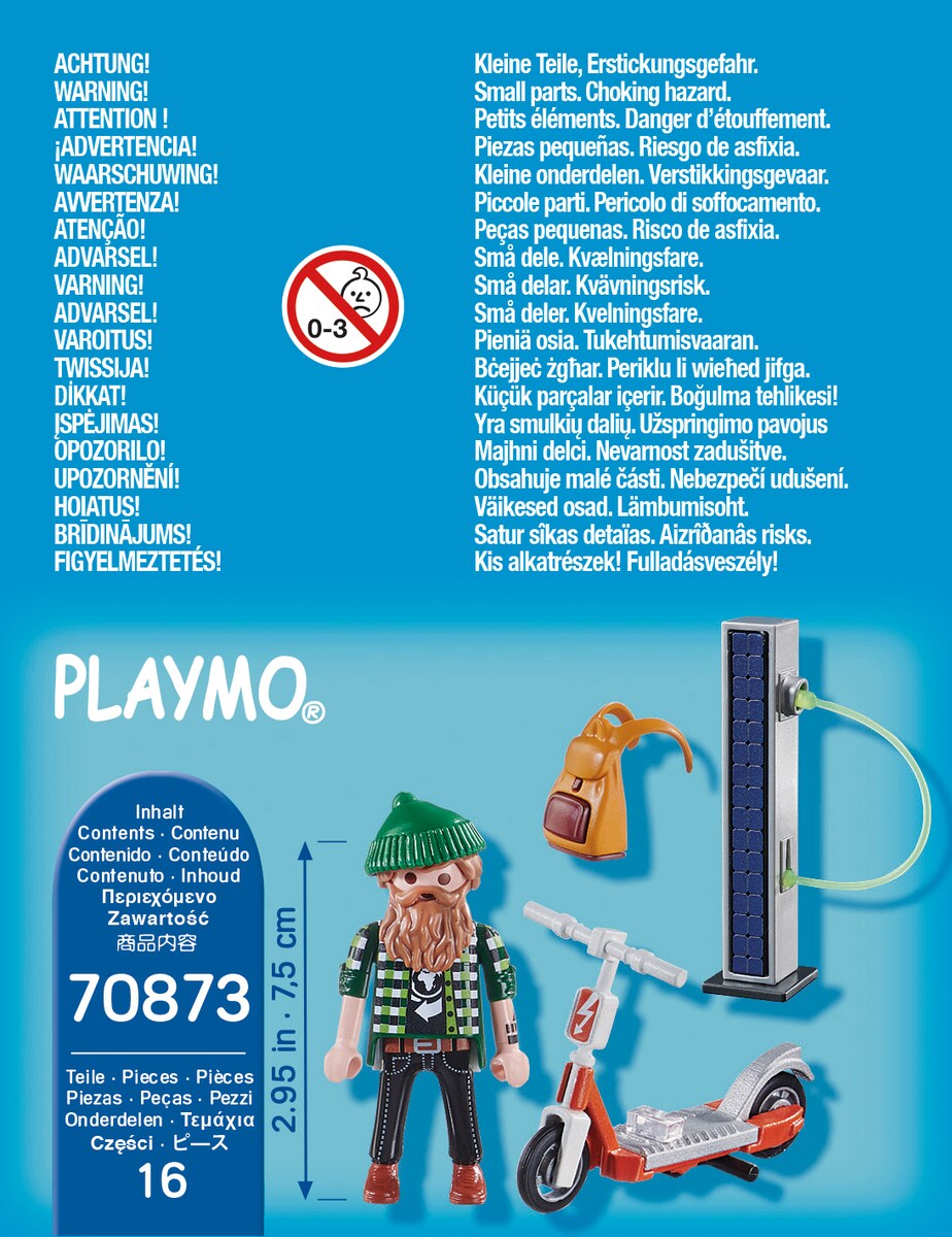 Hipster con e-scooter Playmobil Special Plus 4