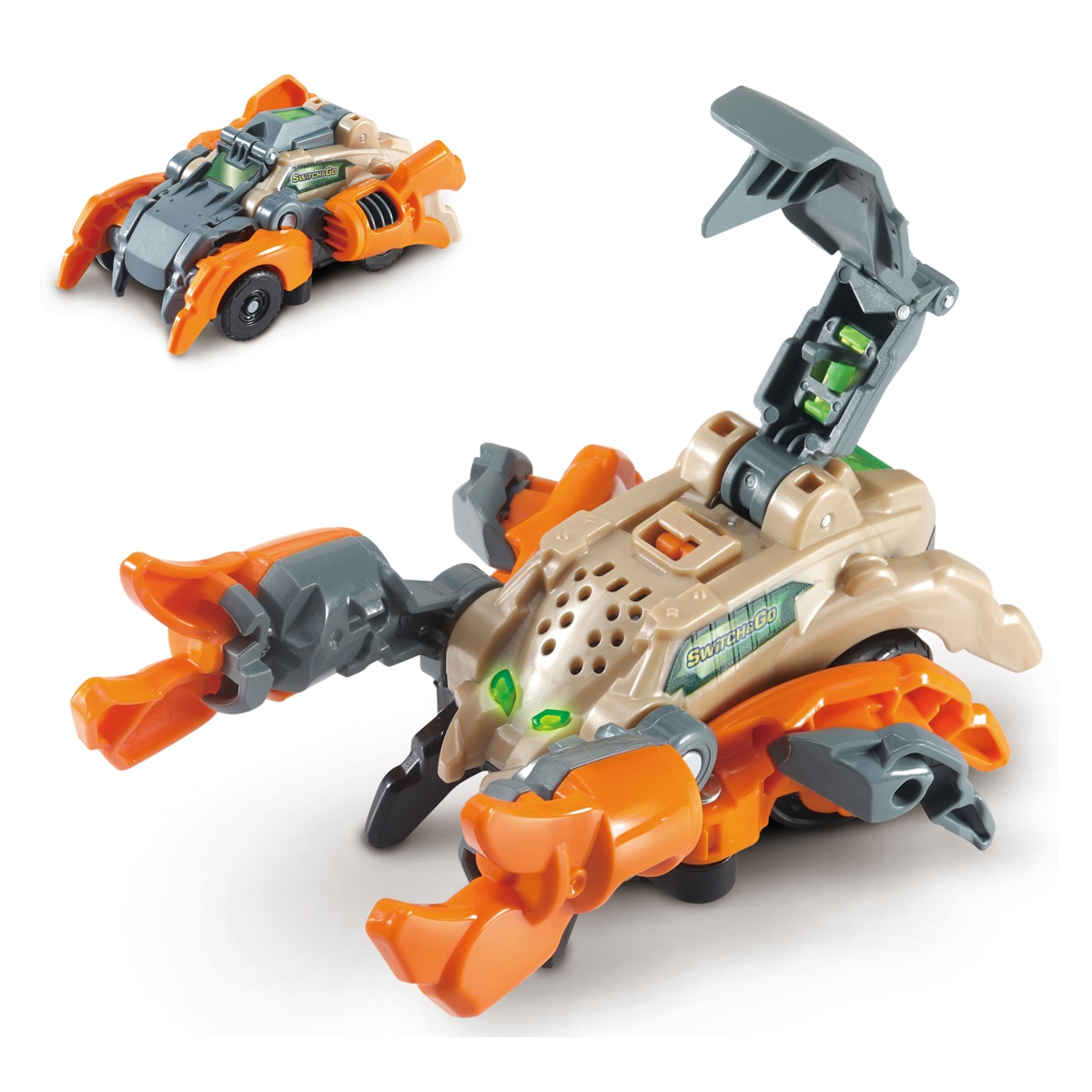 VTech - Switch&Go Dinos OneClick, Veneno el escorpión blindado, Dinosaurios que se transforman en vehículos…