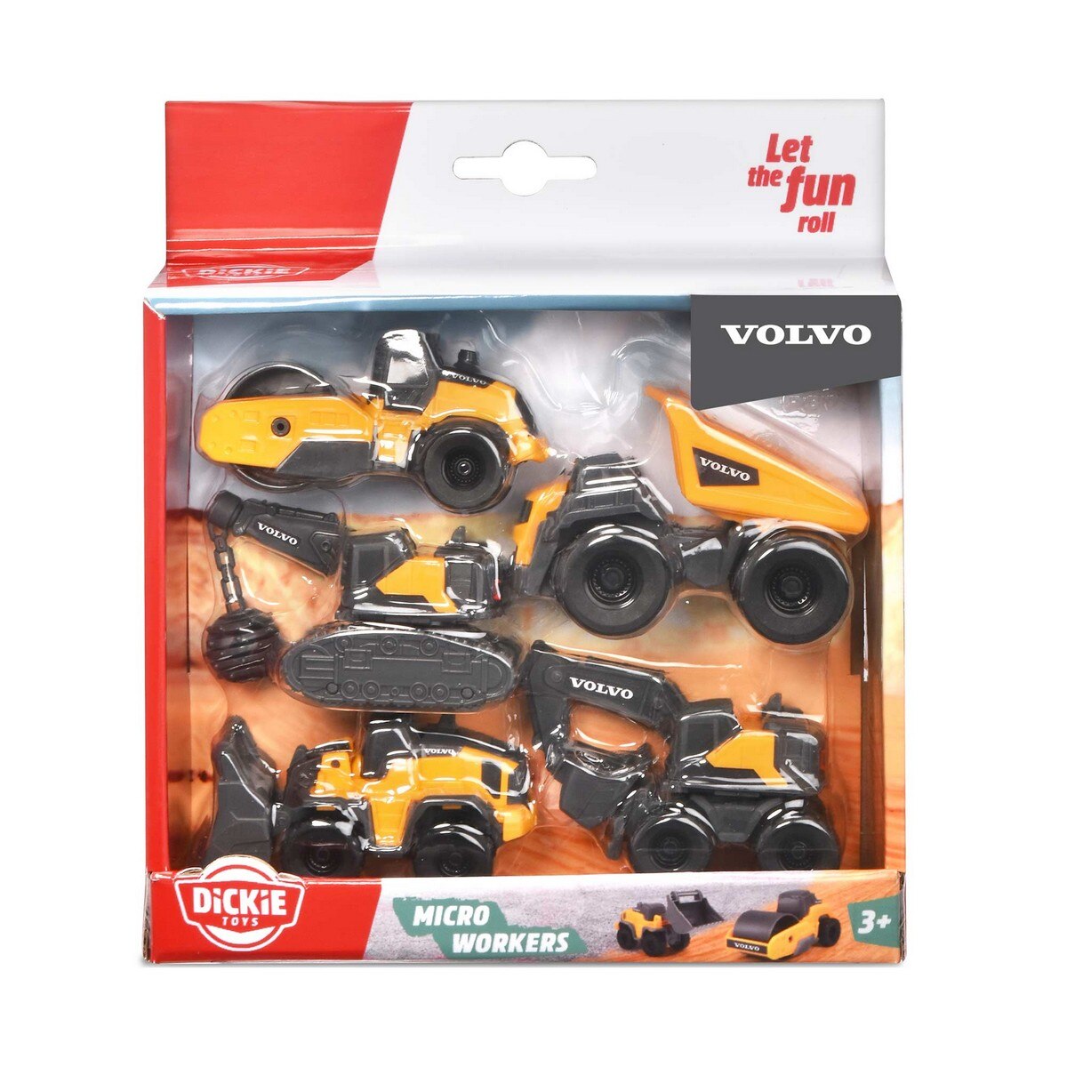 Set 5 Vehículos Construcción Volvo Mini 10 Cm 13