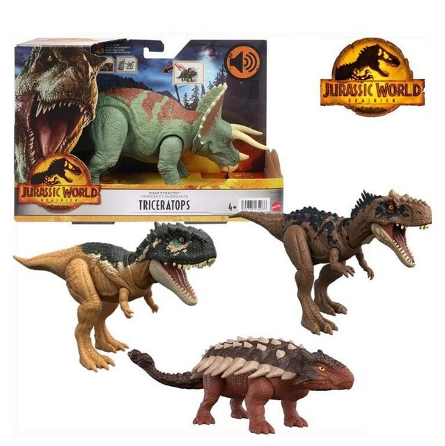 Imagen 0 de Jurassic World Dinosaurio Ruge y Golpea, figura de juguete con movimientos y sonidos