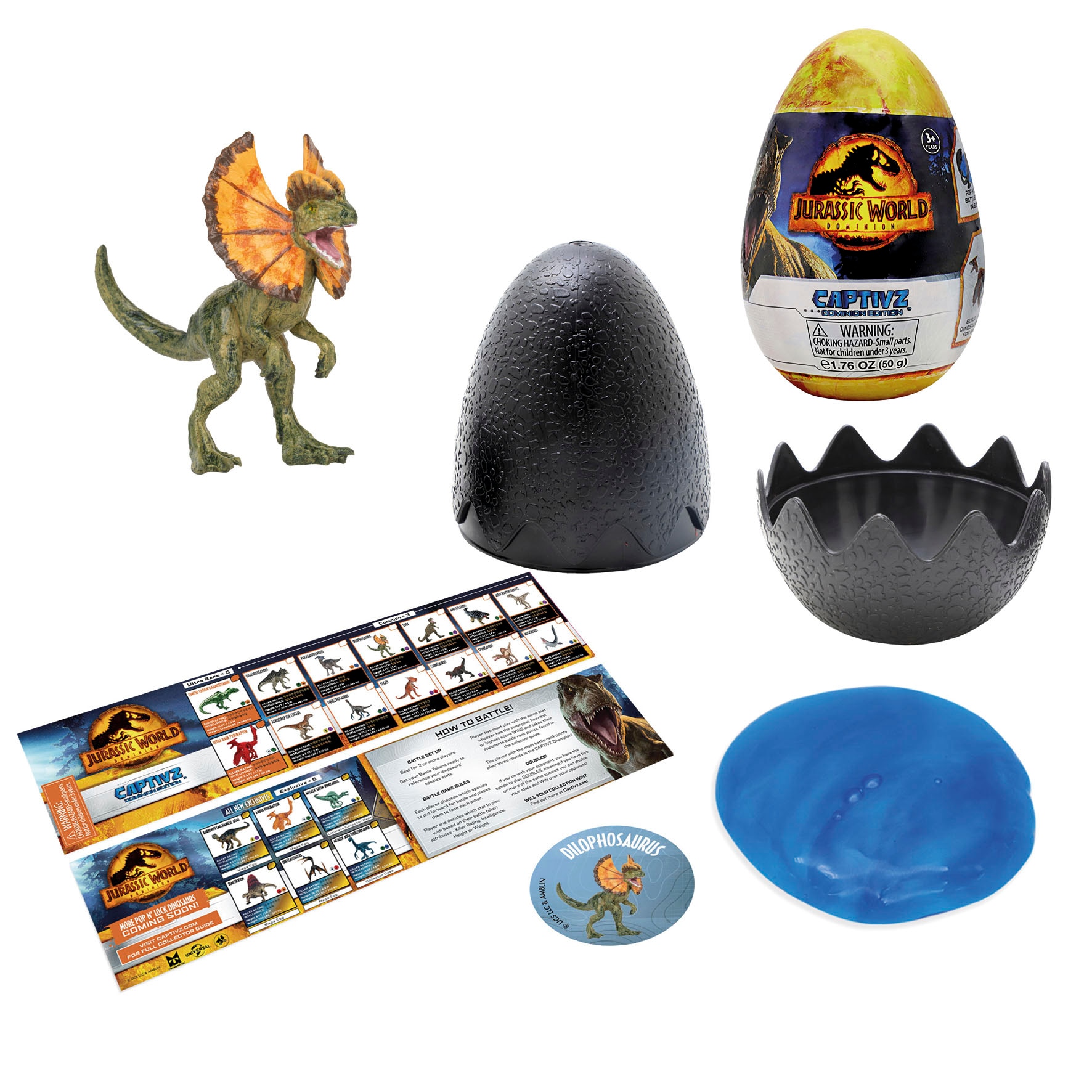 Huevo sorpresa Captivz Dominion Edition Slime Egg 48" Sidekick Jurassic World modelos surtidos 2