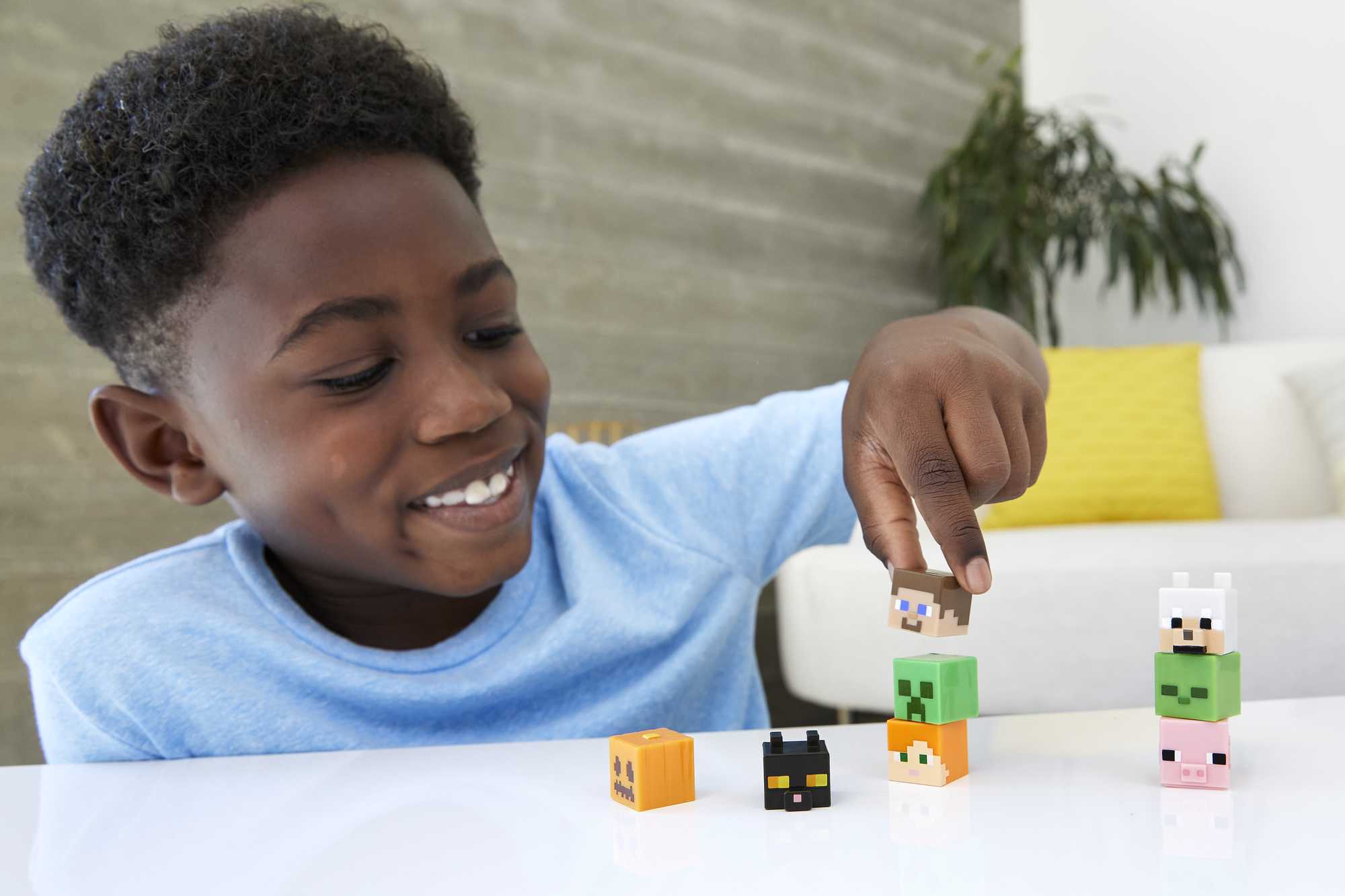 Figura cabezón Minecraft Minis Mattel 6
