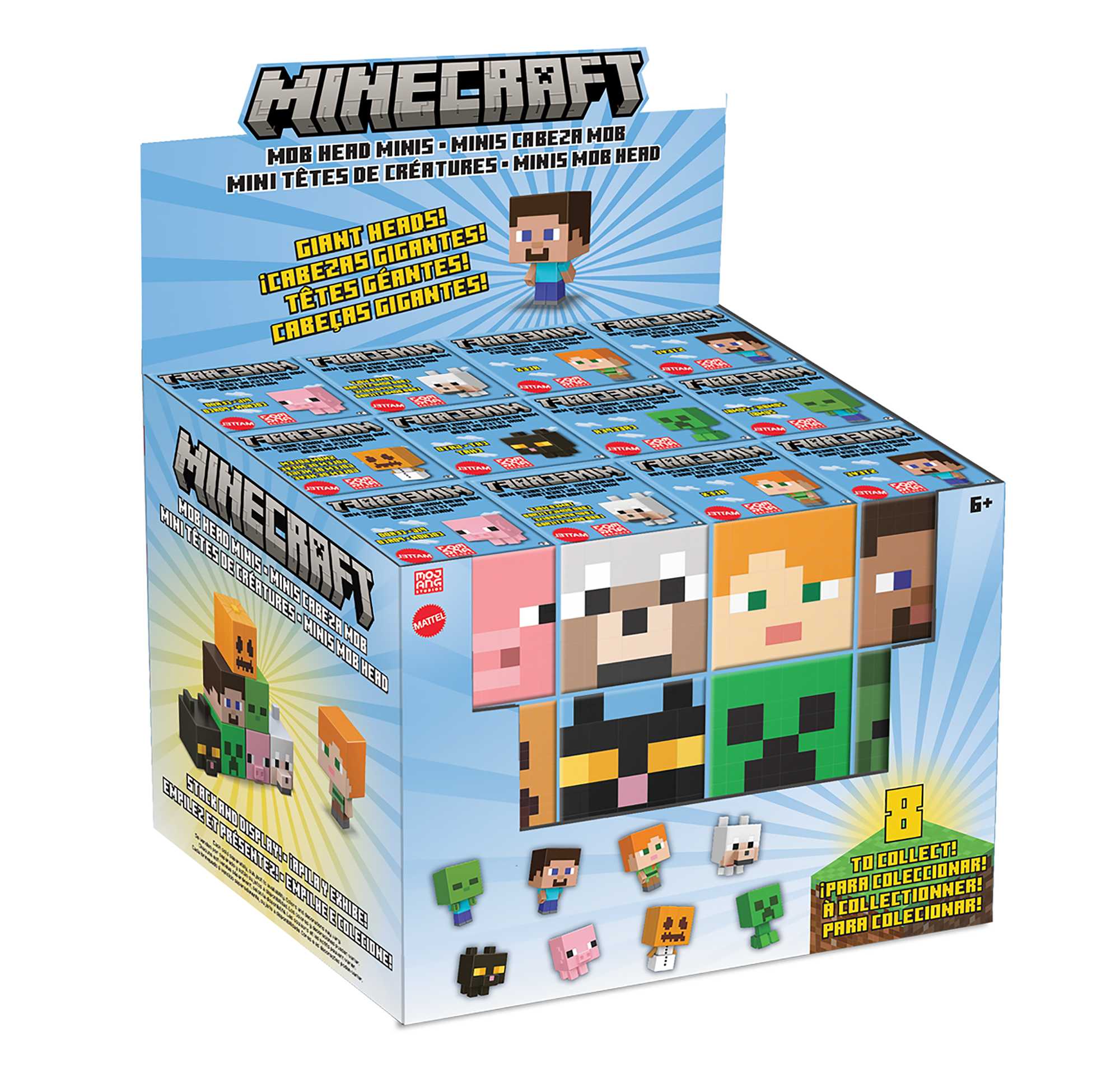 Figura cabezón Minecraft Minis Mattel 7