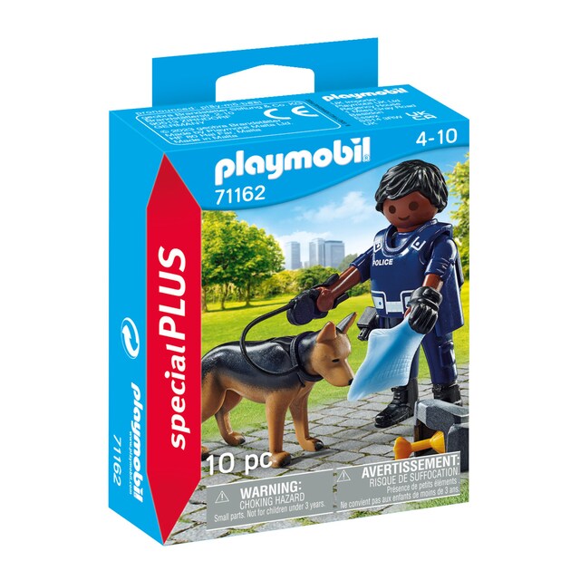 Figura Policía con perro y accesorios Playmobil Special Plus