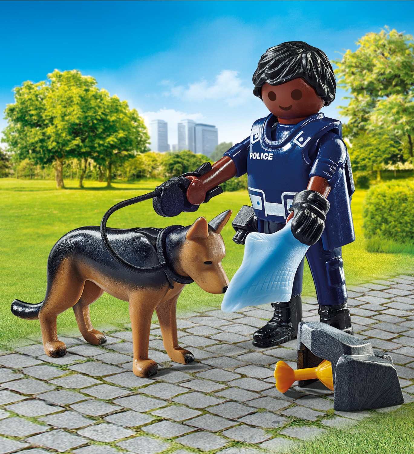 Figura Policía con perro y accesorios Playmobil Special Plus 2