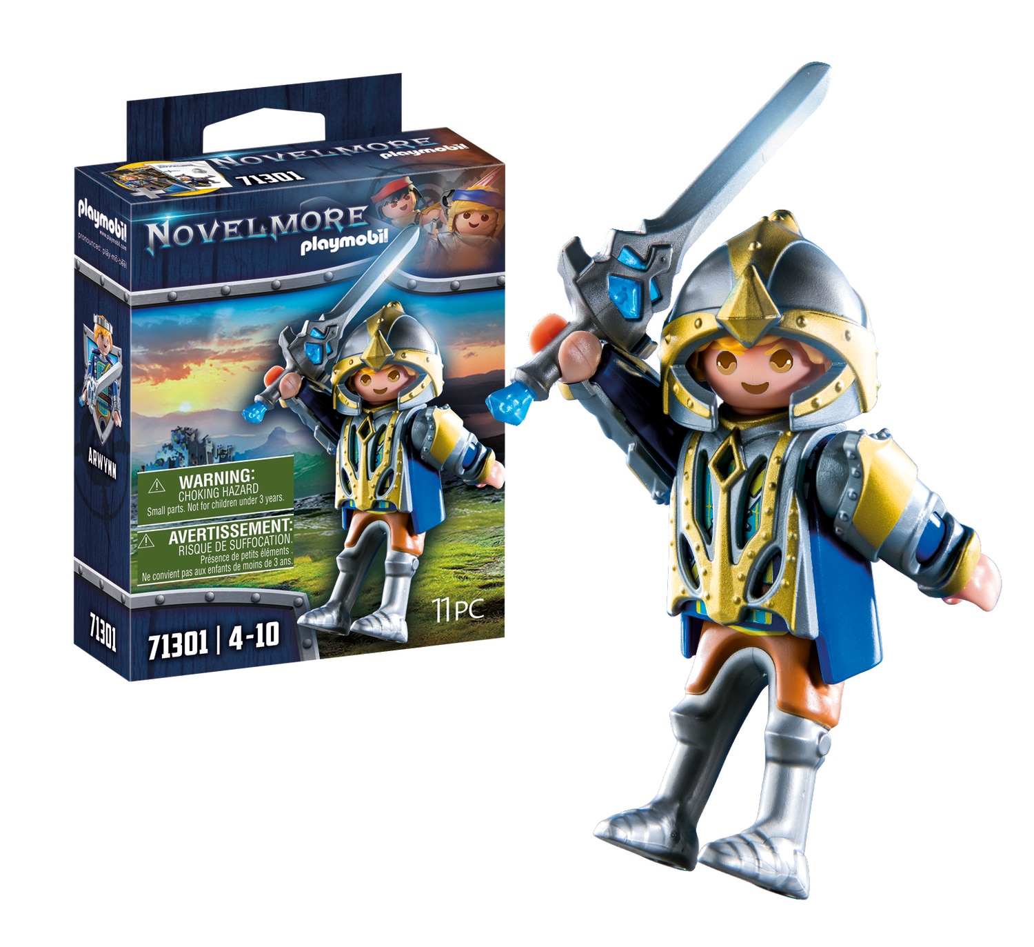 Figura Arwynn com Armadura Invictus Playmobil Novelmore 4