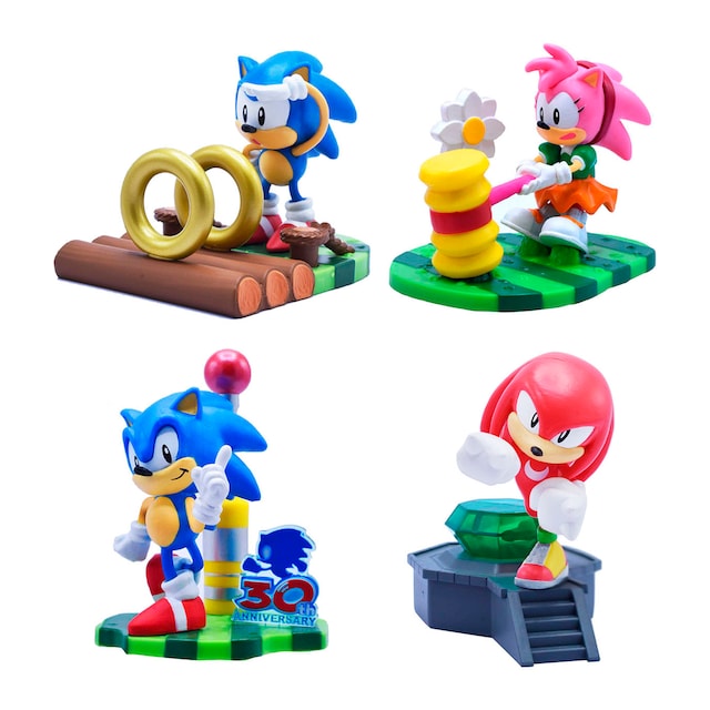 Figura sorpresa 8 cm con diorama para montar Sonic modelos surtidos
