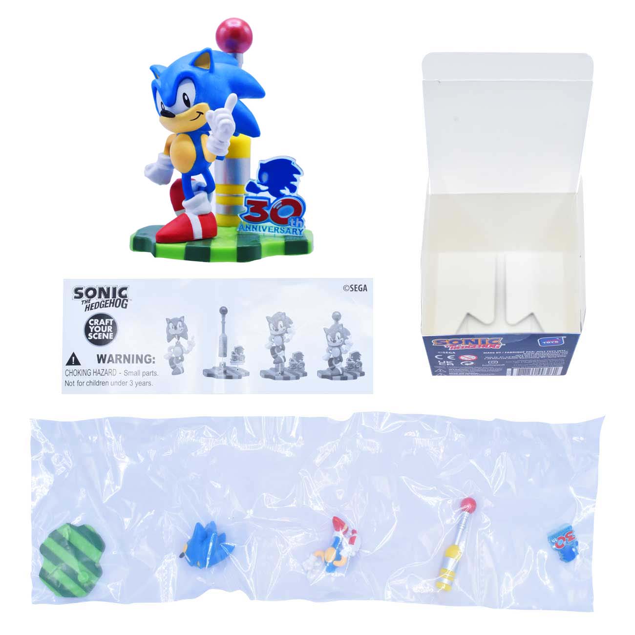 Figura sorpresa 8 cm con diorama para montar Sonic modelos surtidos 21