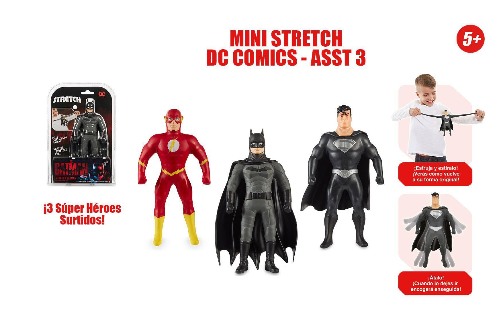 Figura Extensible Mini Stretch Dc Comics modelos surtidos 8
