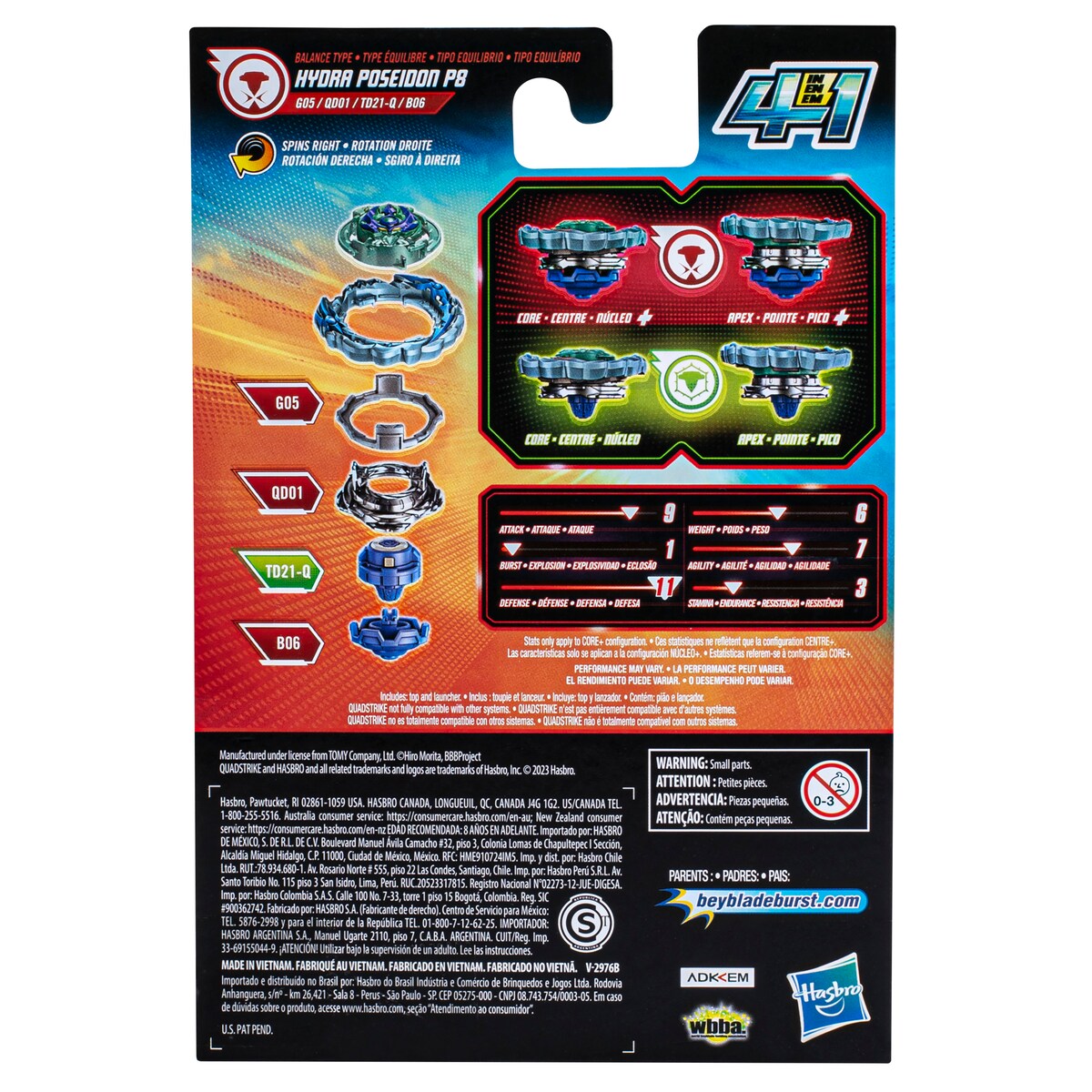 Kit Inicial Beyblade Burst Quadstrike 14
