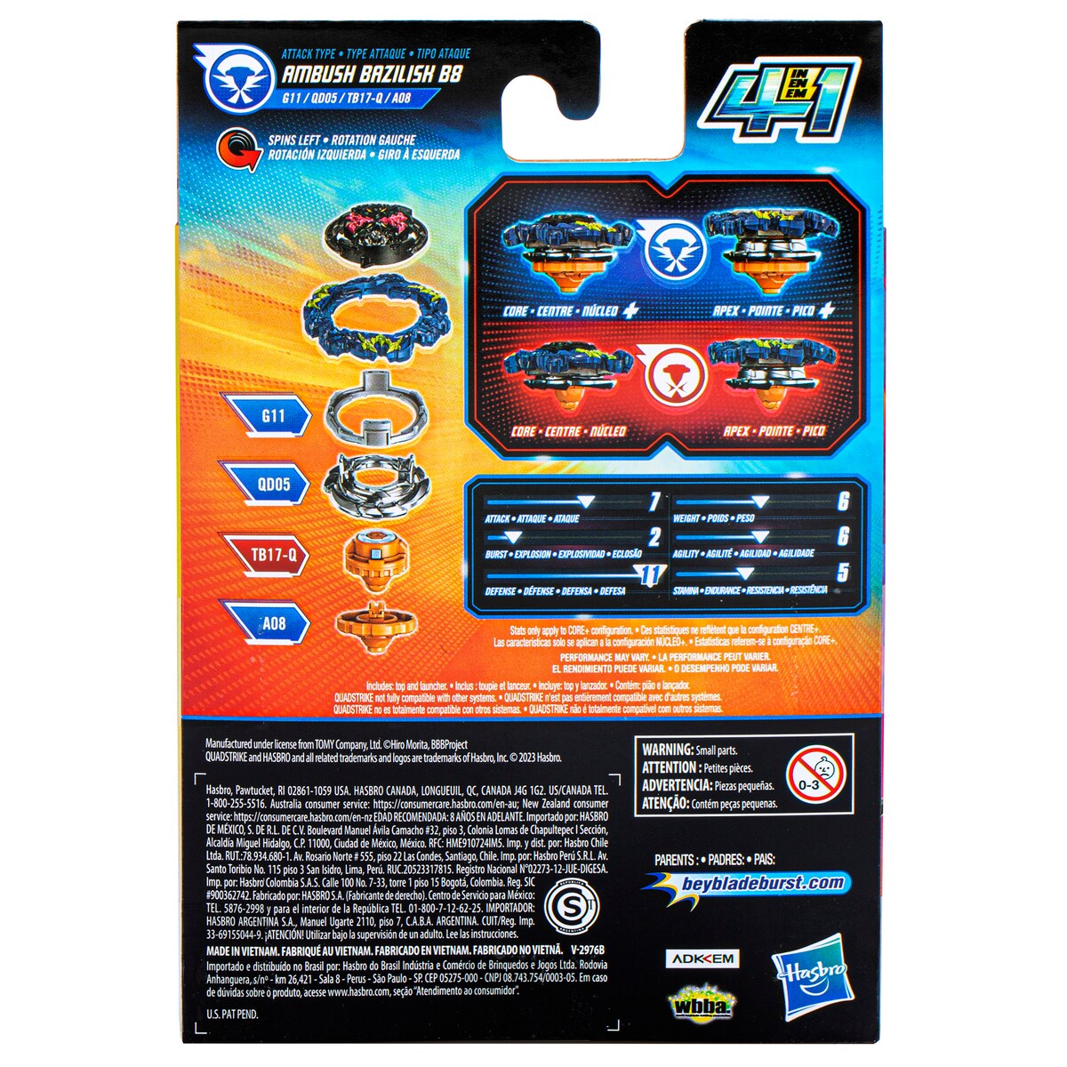 Kit Inicial Beyblade Burst Quadstrike 16