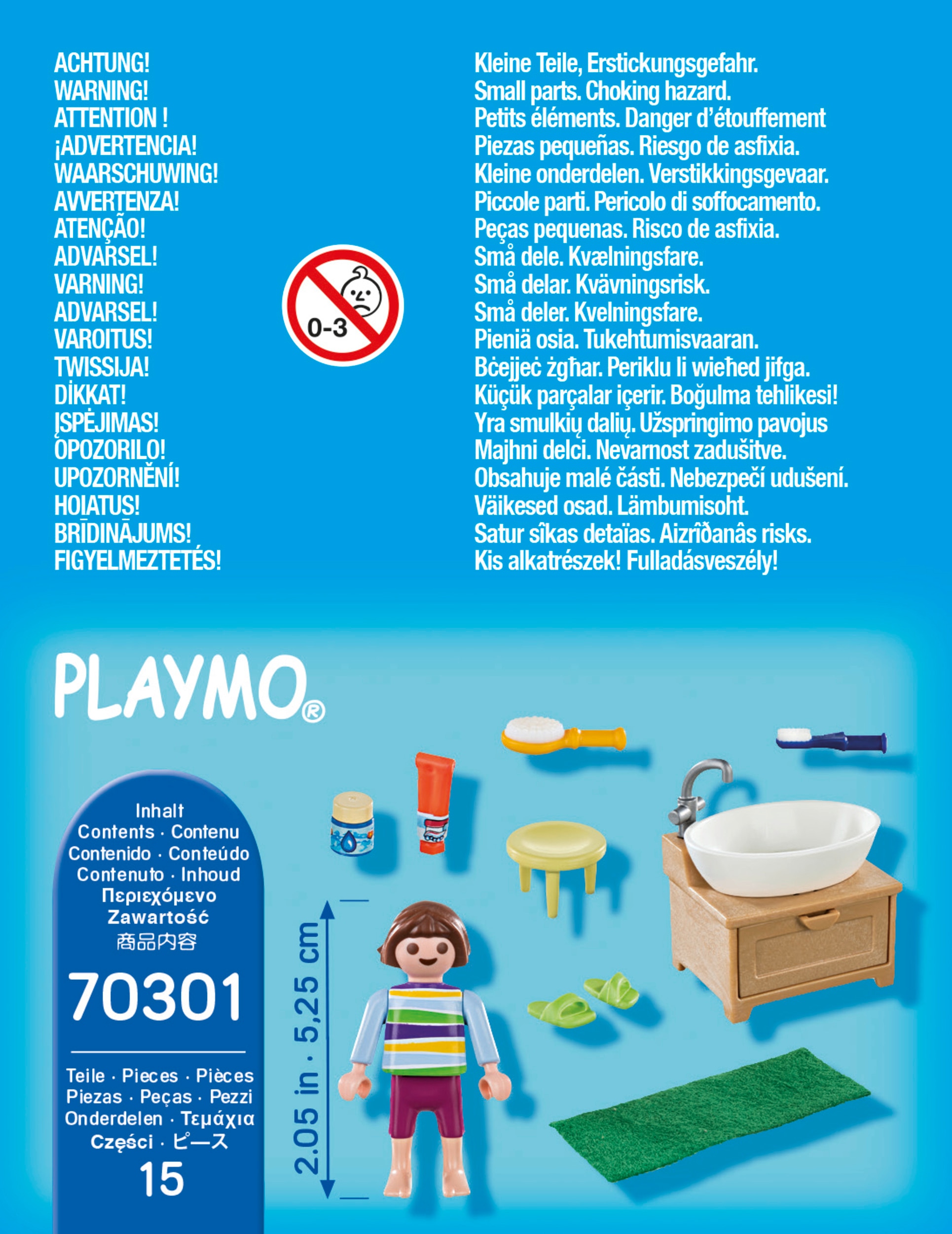 Figura con lavabo y accesorios para cepillado de dientes Playmobil Special Plus 3