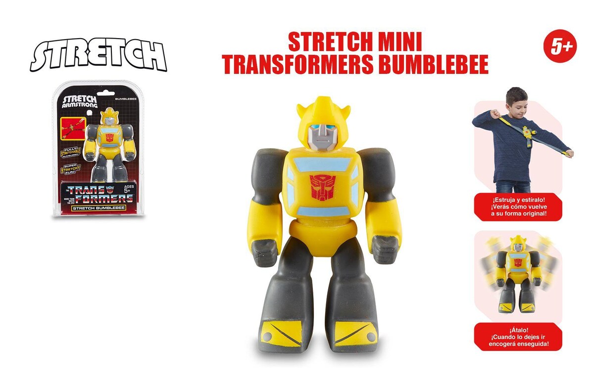 Figura Stretch Mini Transformers Bumblebee Famosa 6