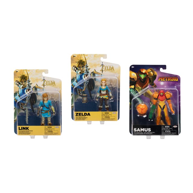 Figura coleccionable y articulada 10 cm Link / Princesa Zelda / Samus Zelda & Metroid Prime modelos surtidos