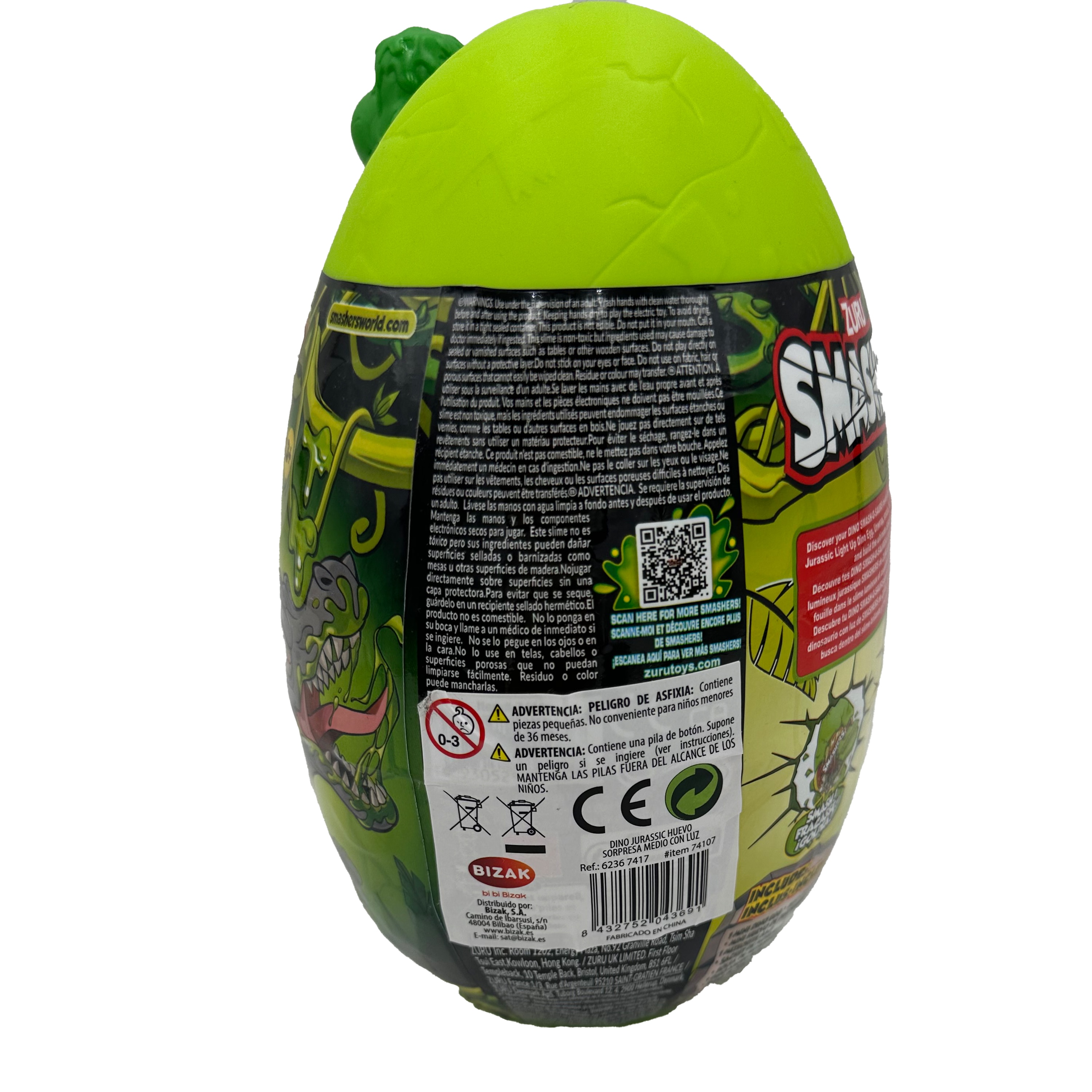 Huevo sorpresa surtido Dino Jurassic Smashers Zuru modelos surtidos 24