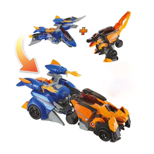 Imagen 0 de Figura Dinosaurio transformable Espinosaurio-Pterodáctilo Dinocar 3 en 1 Switch&Go Vtech