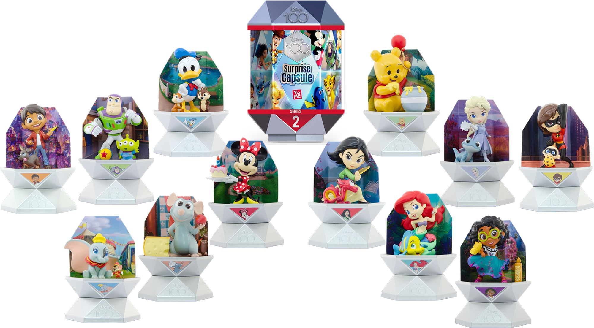 Cápsula sorpresa Disney 100 Aniversaio Serie 2 Kids Euroswan modelos surtidos 3