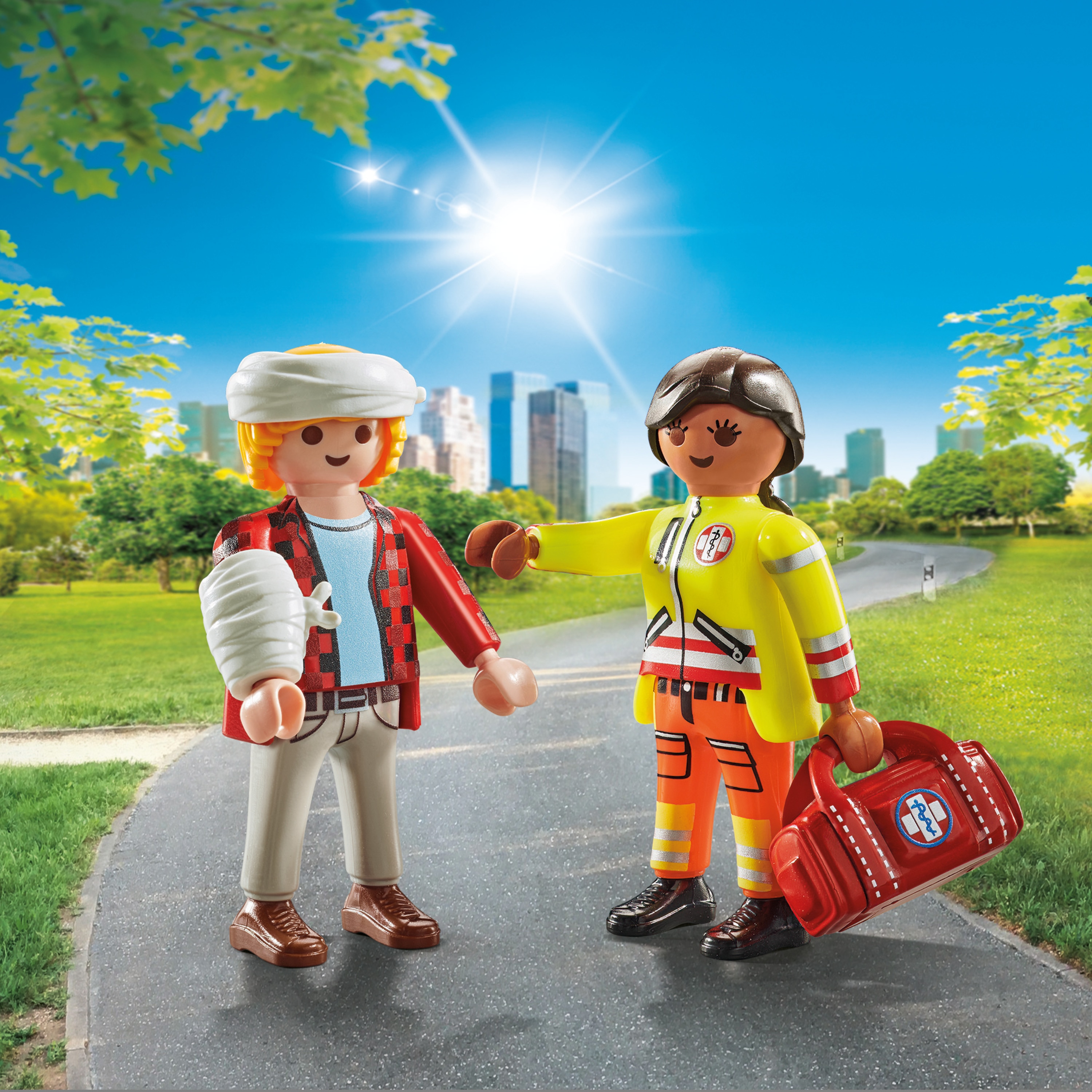 Paramédico con paciente Playmobil Duo Pack 3