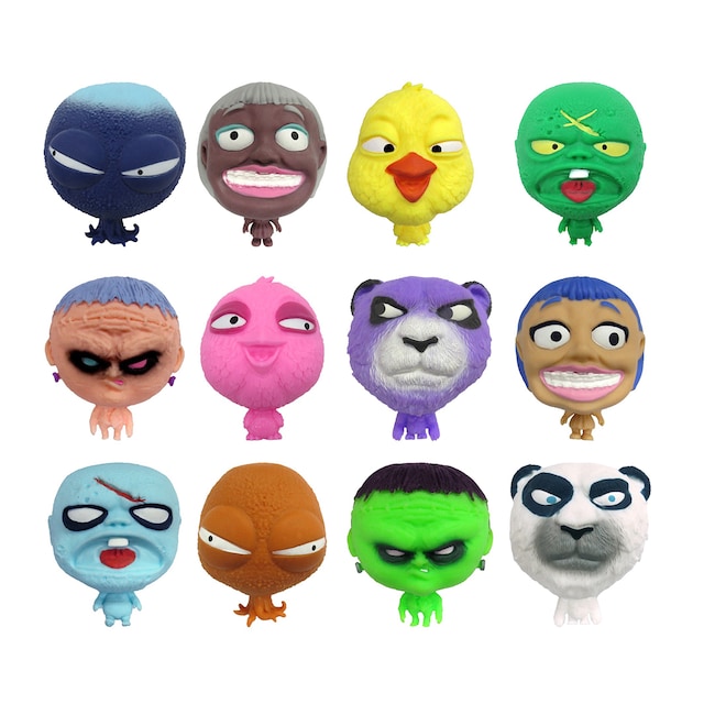 Figura elástica 11 cm Splats Head modelos surtidos Bizak