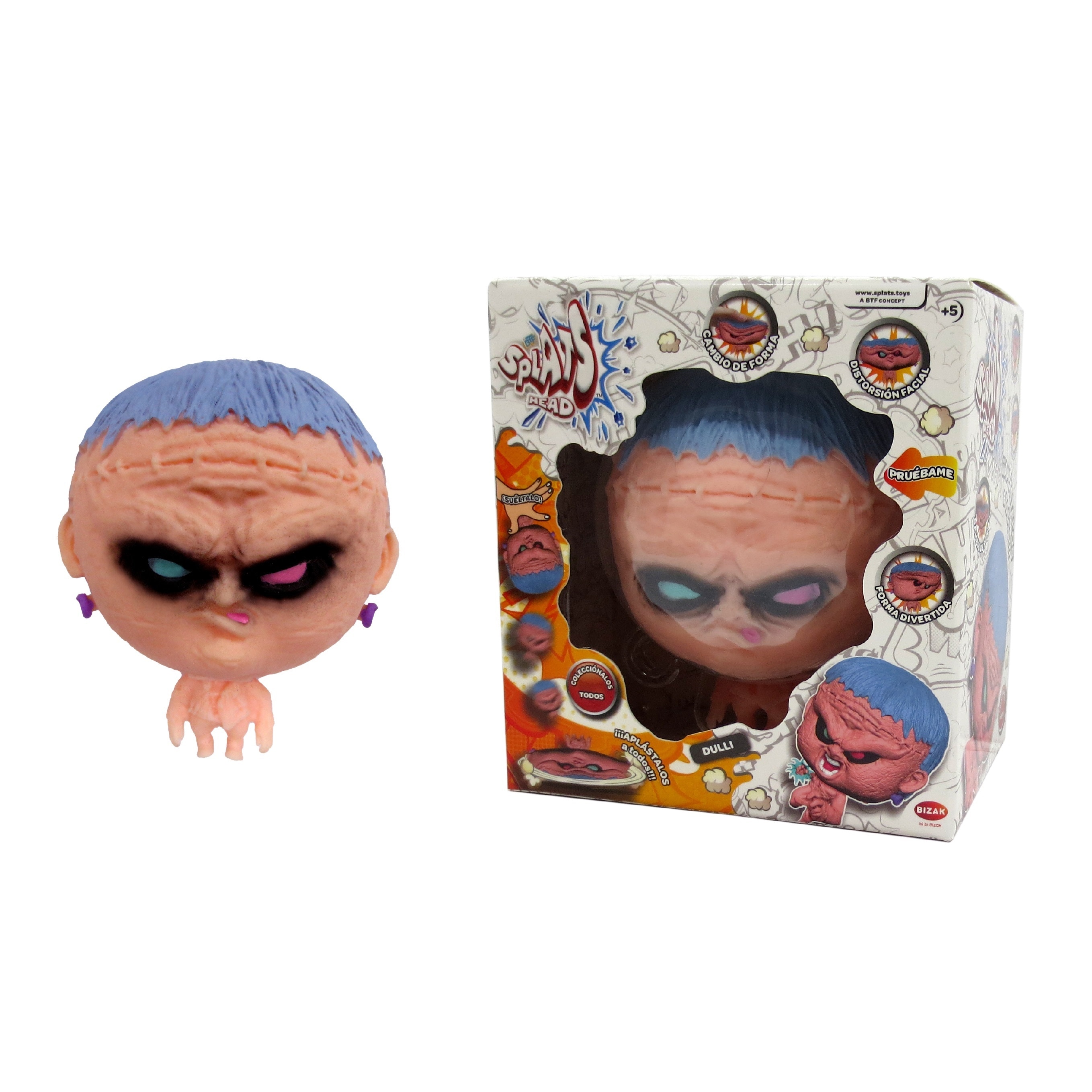 Figura elástica 11 cm Splats Head modelos surtidos Bizak 12