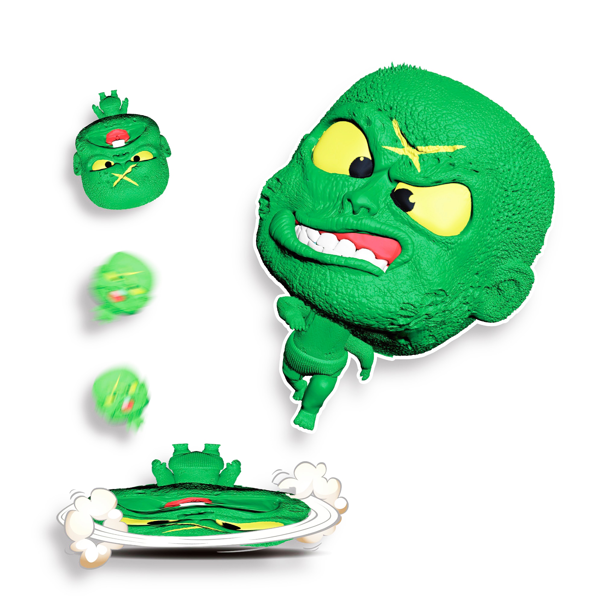 Figura elástica 11 cm Splats Head modelos surtidos Bizak 15