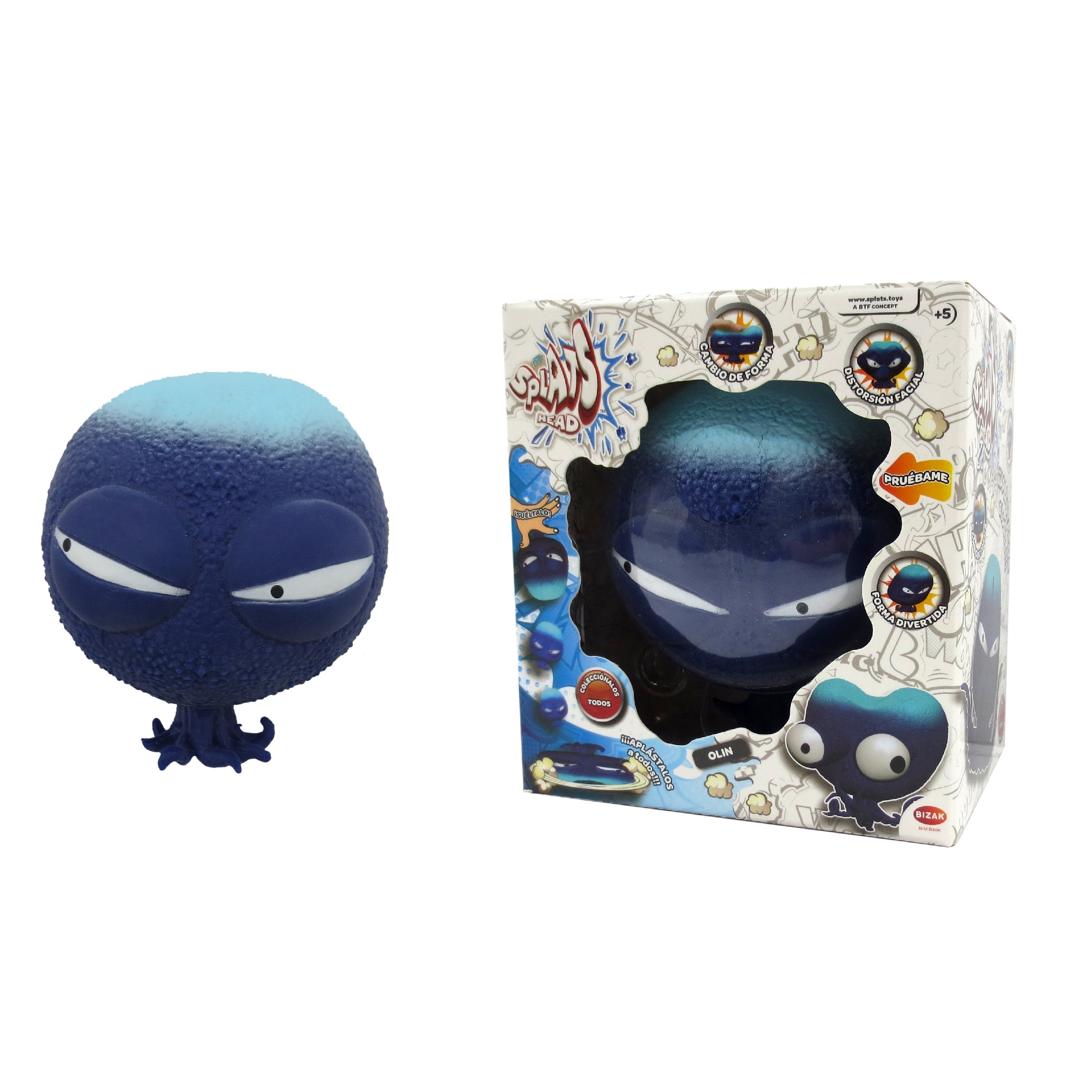 Figura elástica 11 cm Splats Head modelos surtidos Bizak 18