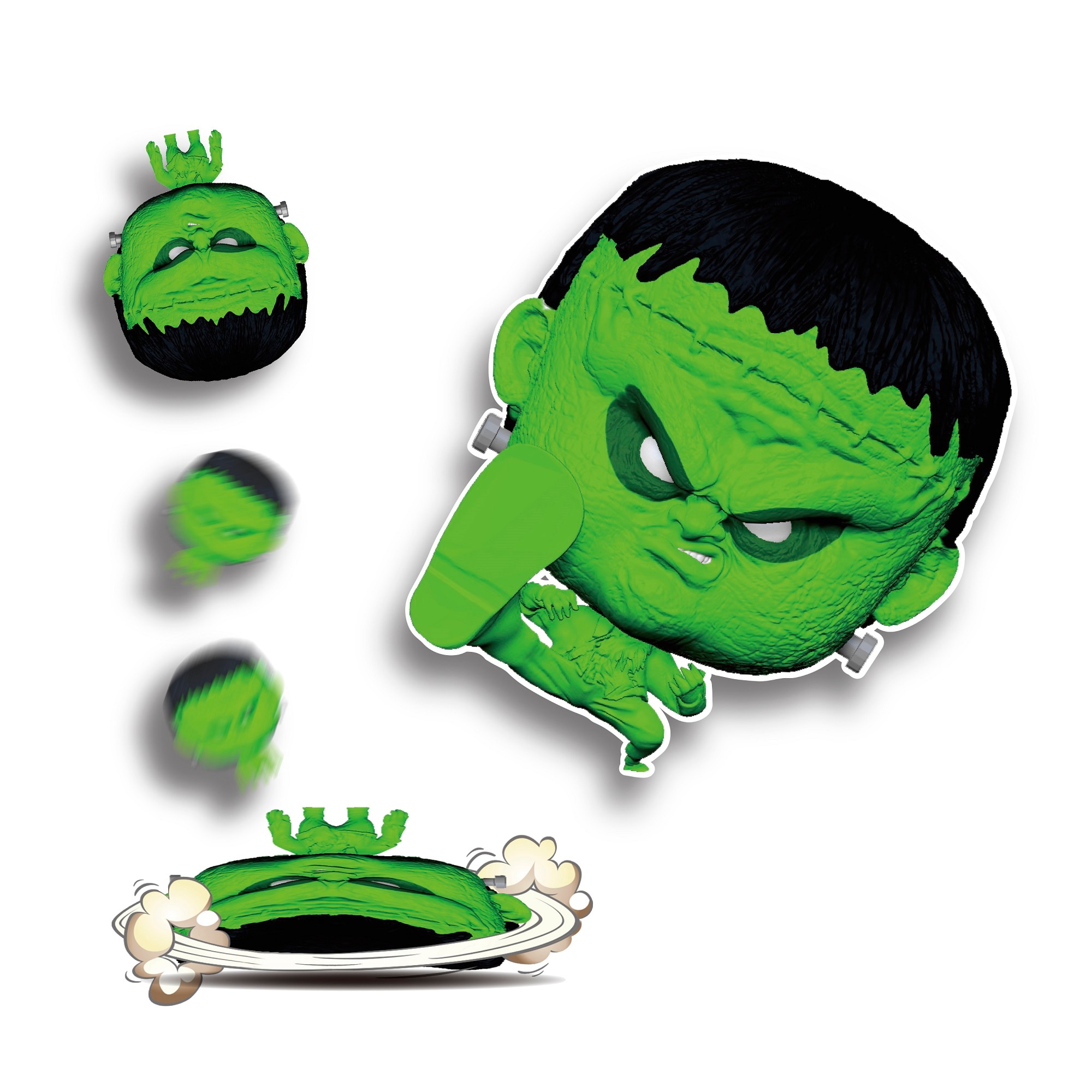 Figura elástica 11 cm Splats Head modelos surtidos Bizak 21
