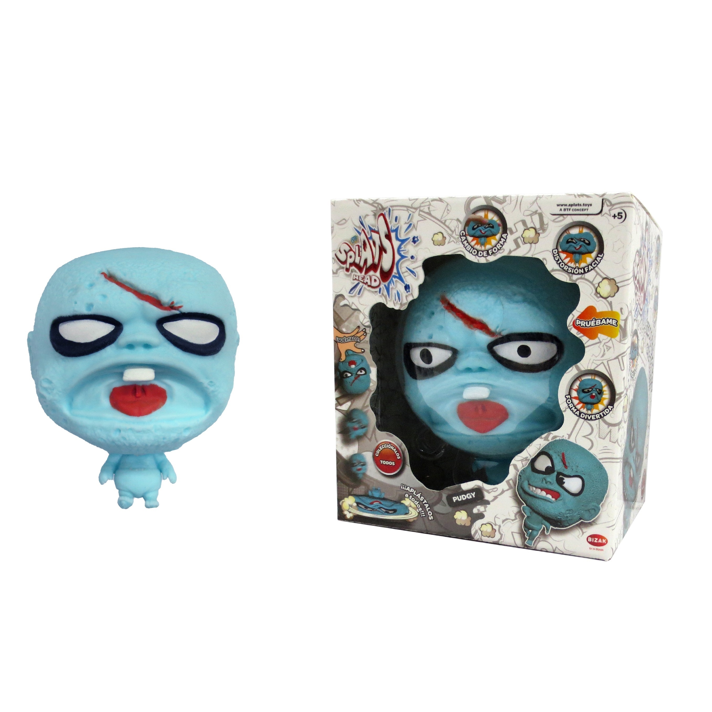 Figura elástica 11 cm Splats Head modelos surtidos Bizak 22