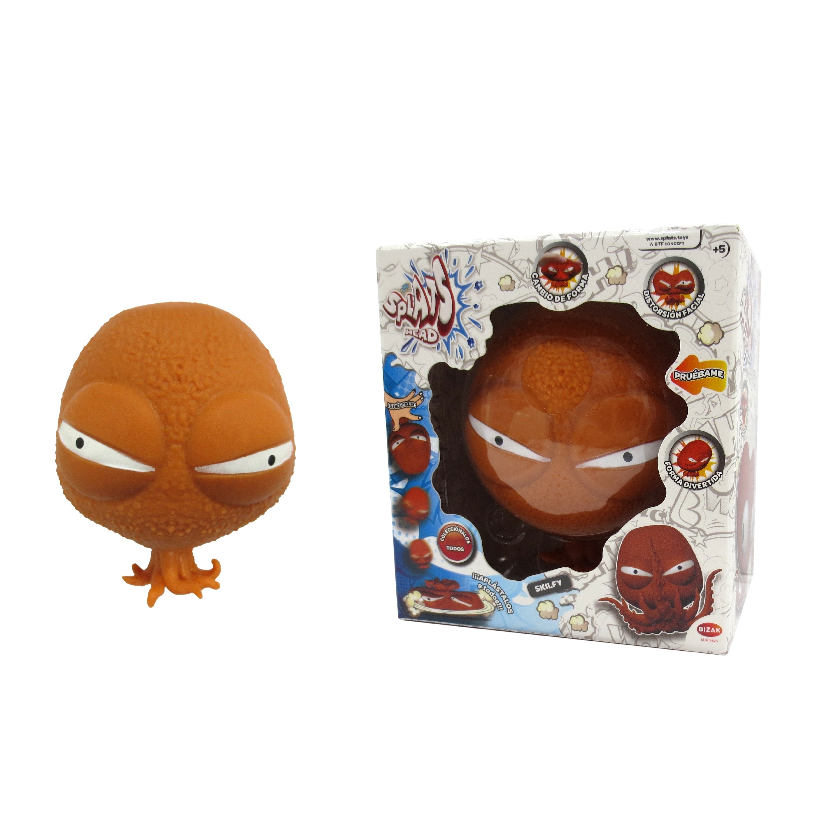 Figura elástica 11 cm Splats Head modelos surtidos Bizak 24