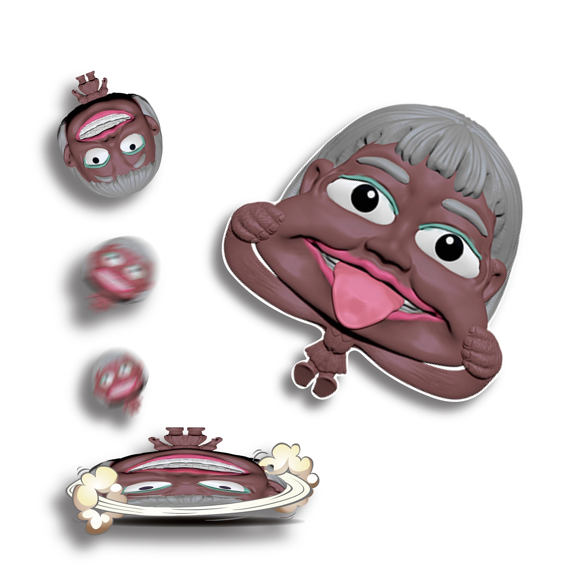 Figura elástica 11 cm Splats Head modelos surtidos Bizak 27