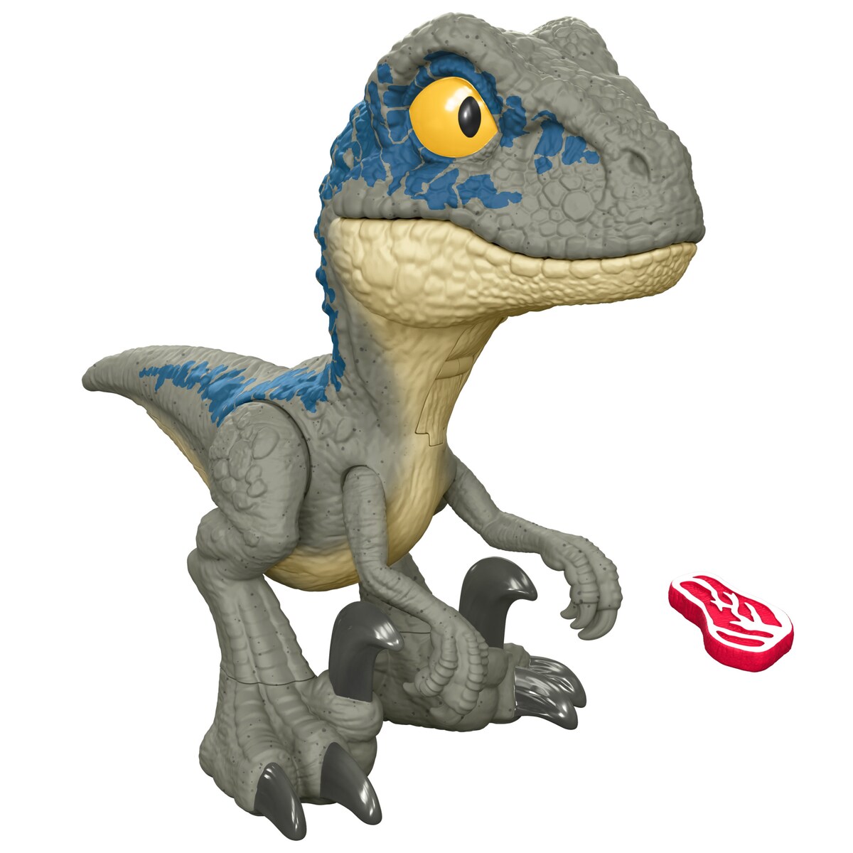 Dinosaurio de juguete con rugidos Mega Roar Blue Jurassic World Mattel 4