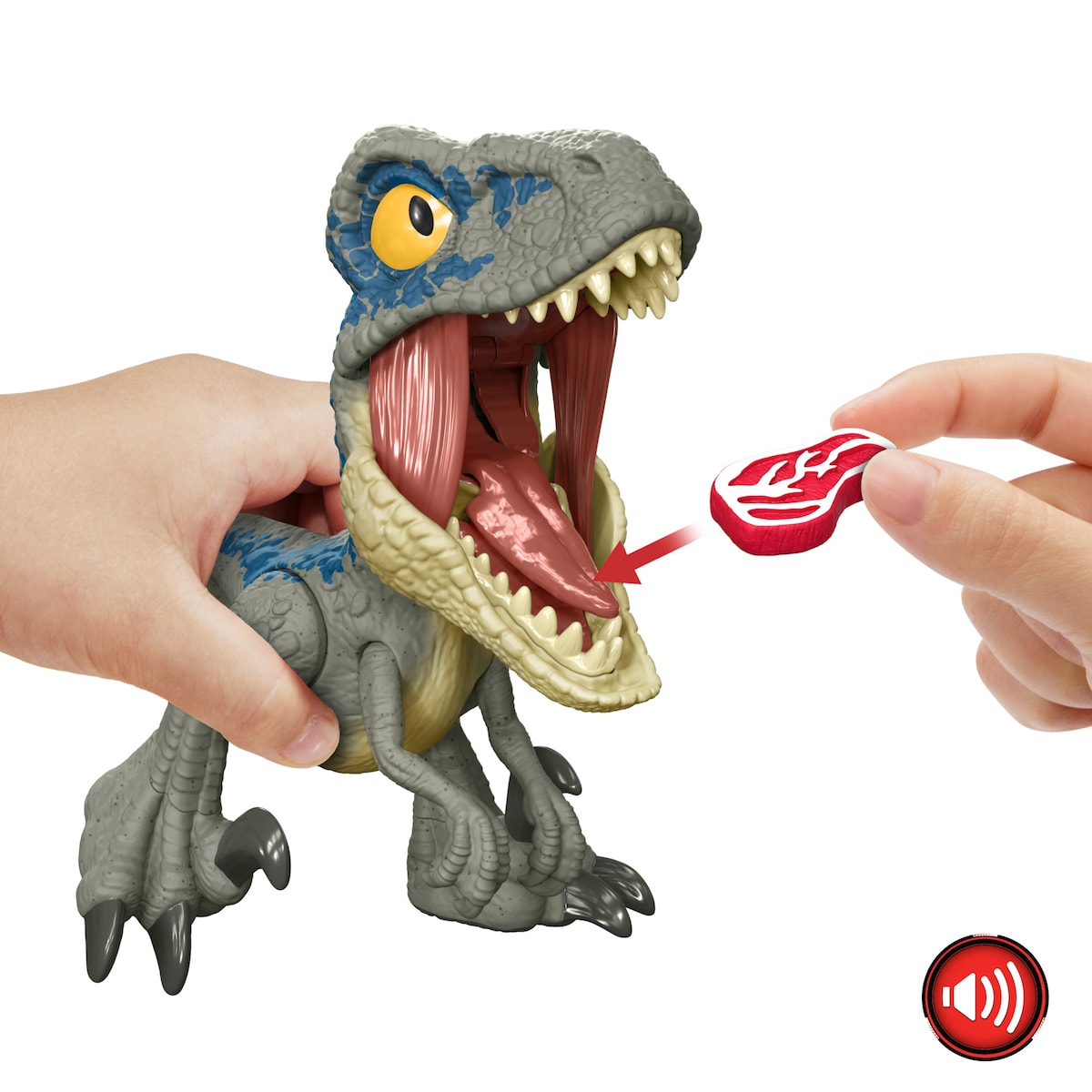 Dinosaurio de juguete con rugidos Mega Roar Blue Jurassic World Mattel 5
