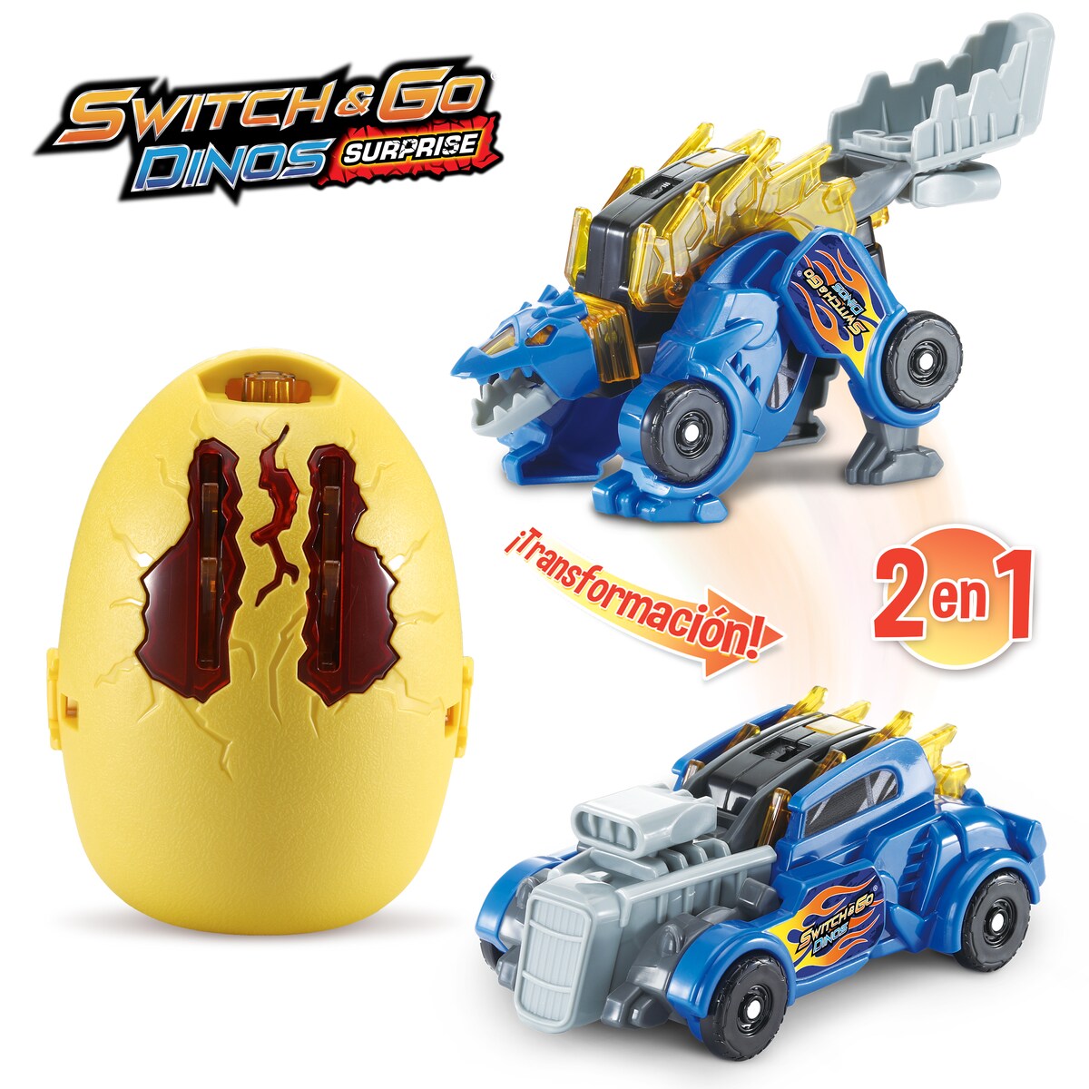 Huevo sorpresa Dinos Switch&Go Modelos surtidos Vtech 4
