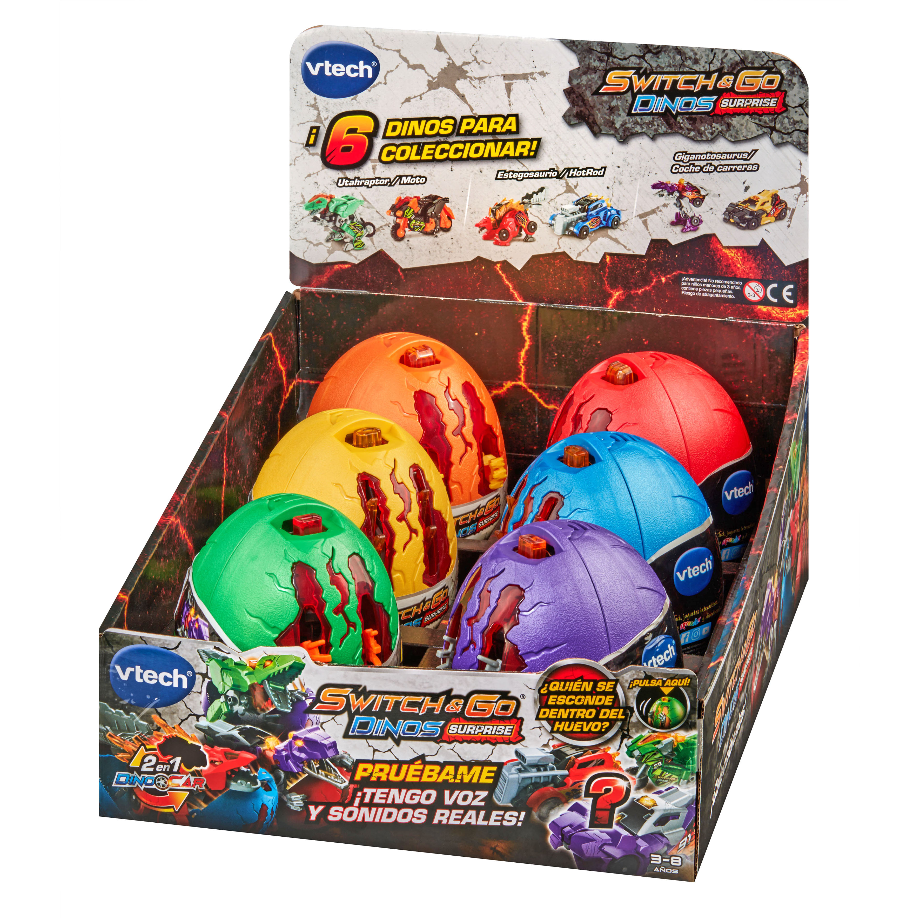Huevo sorpresa Dinos Switch&Go Modelos surtidos Vtech 7